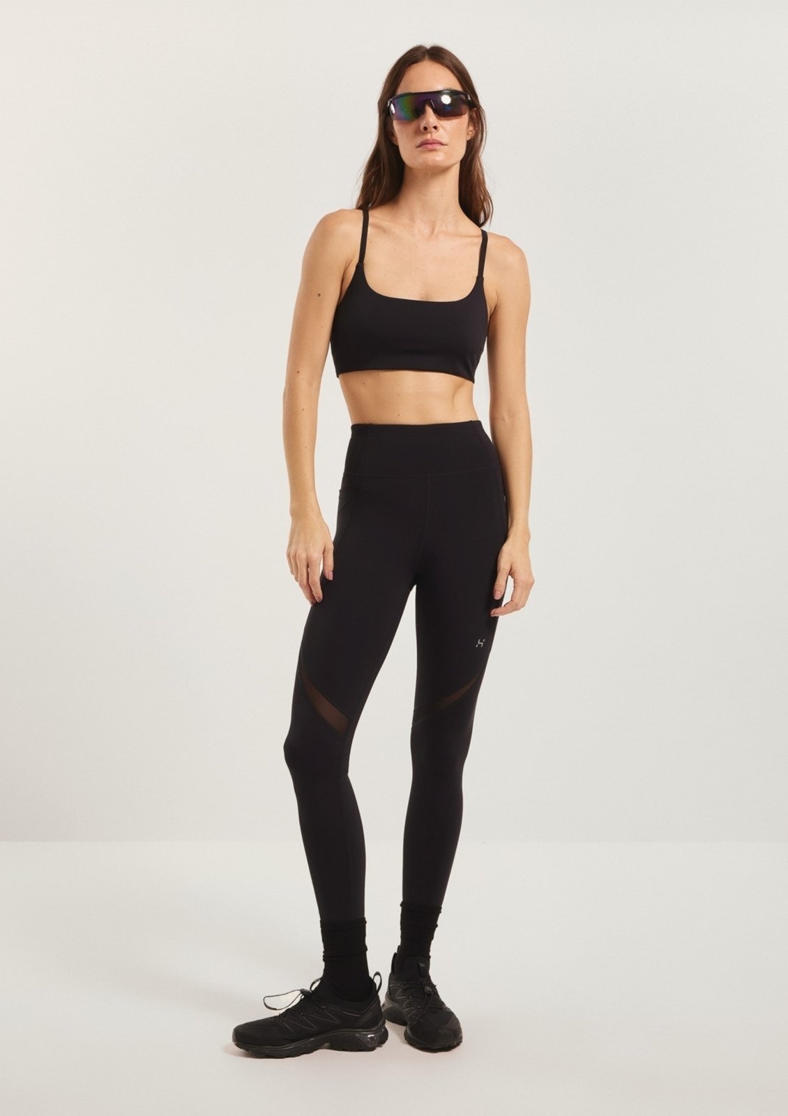 Vista 2 Calça Legging Esportiva Com Tule Hering HERING SPORTS preto HERING SPORTS preto