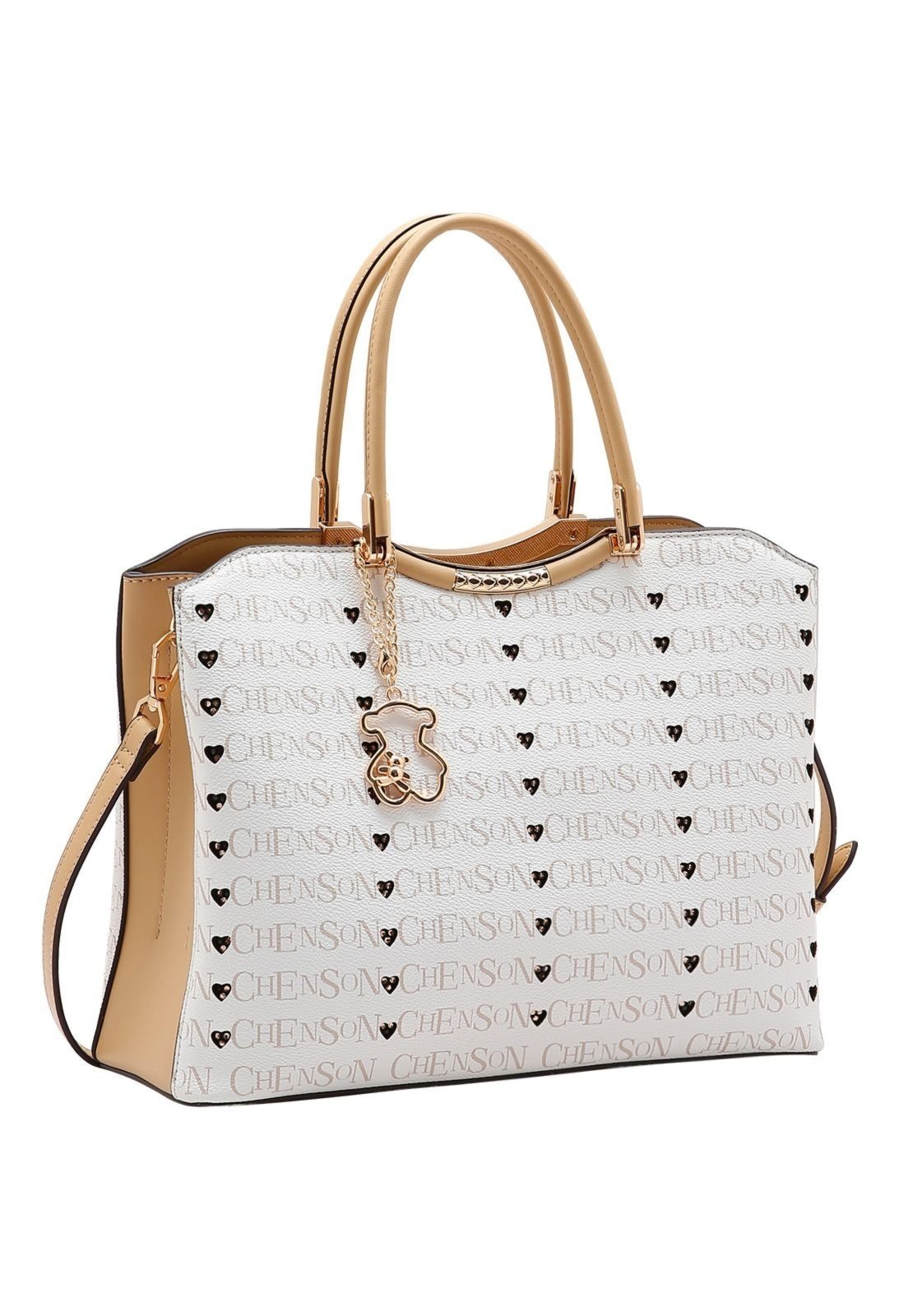 Bolsa Feminina Chenson Cristal Monograma 3485395 Bege