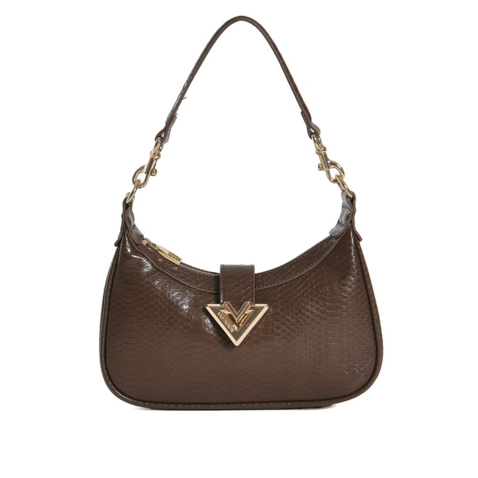 Bolsa Feminina Via Marte Baguete Média Elegante Marrom