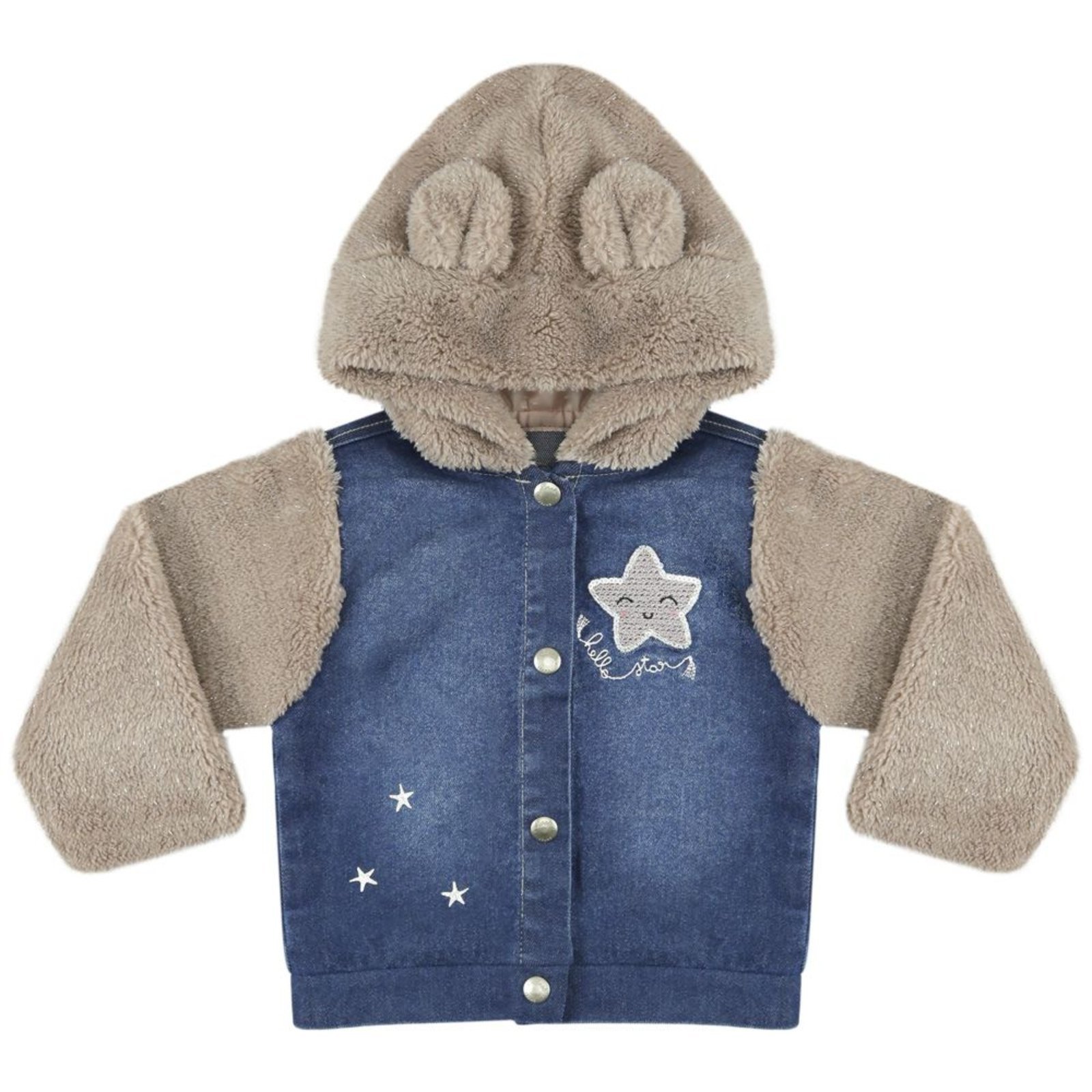 Infantil – Jaqueta Look Jeans c/ Capuz Jeans