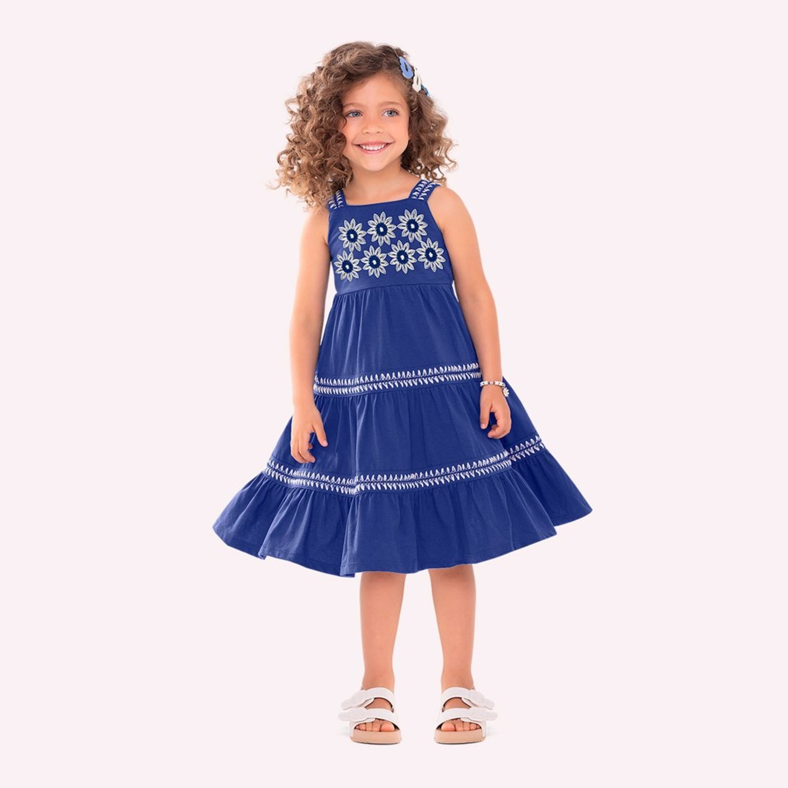 Infantil - Vestido Menina Bordado Nanai