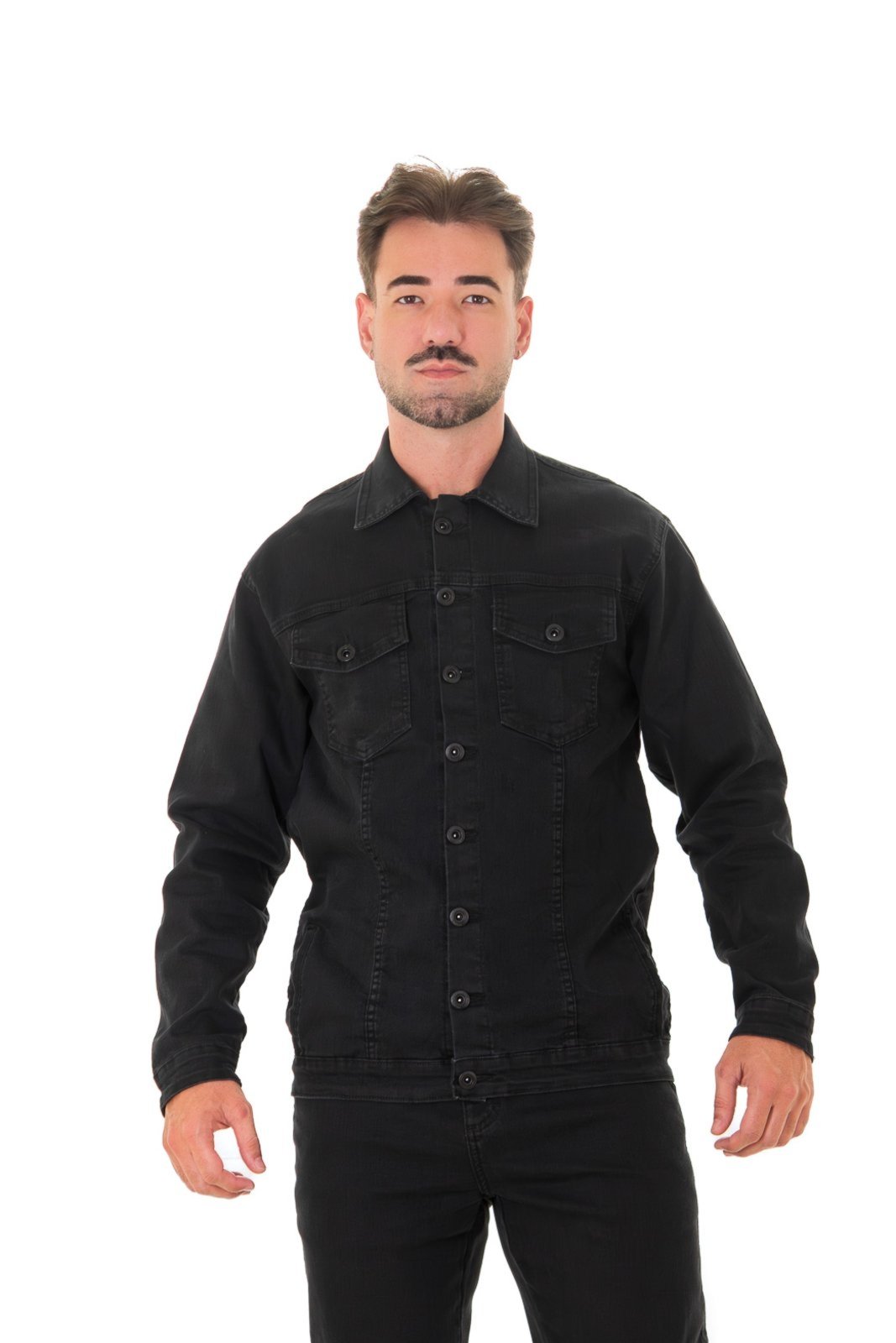 Jaqueta Preta Masculina Arauto Slim