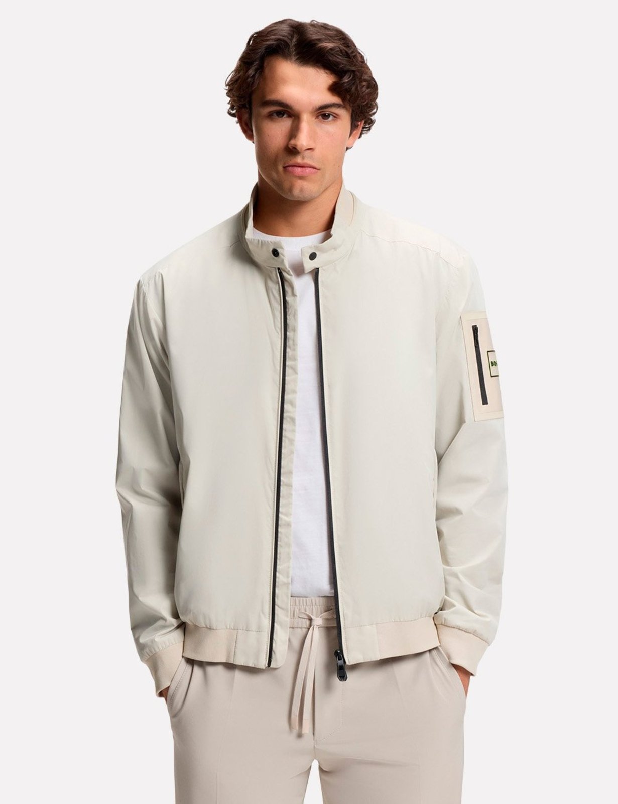 Jaqueta Hugo Boss Masculina Impermeável Regular OW_Join JT Creme