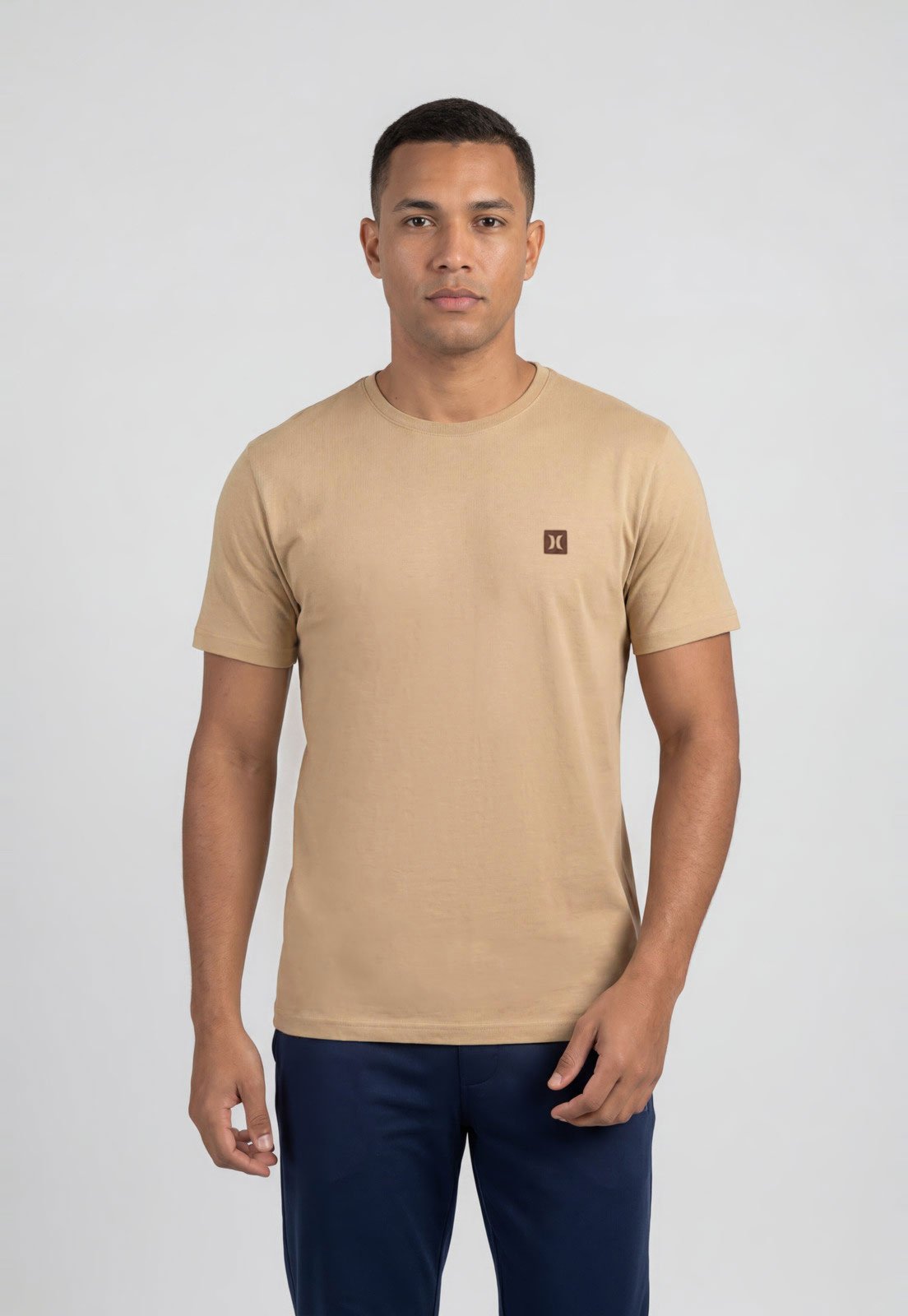 Camiseta Masculina Hurley Gola Redonda Bege