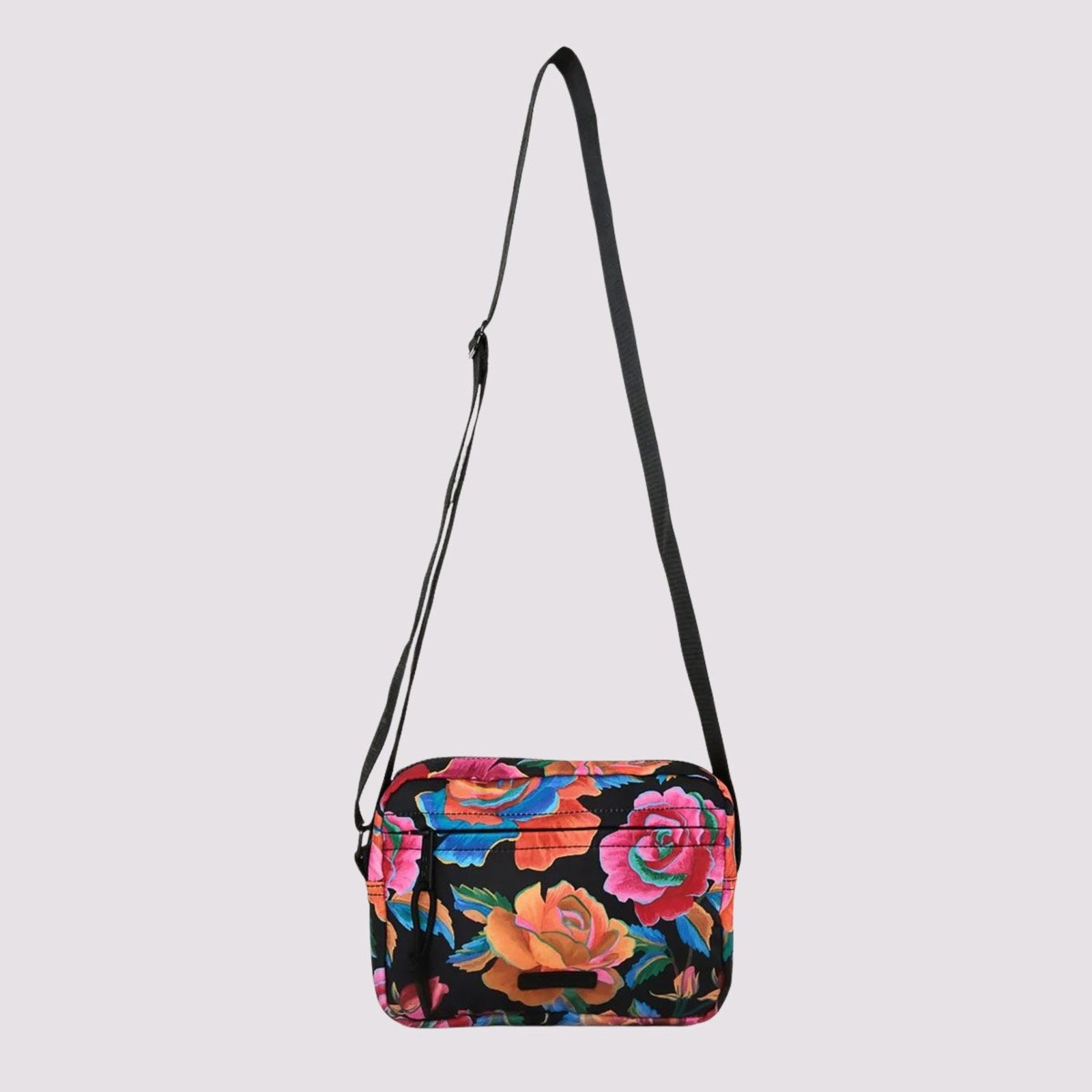 Bolsa Farm Ziriguidum Rosas Pintadas Preta