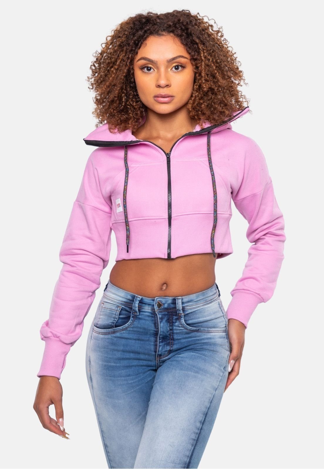 Moletom Ecko Canguru Aberto Rosa