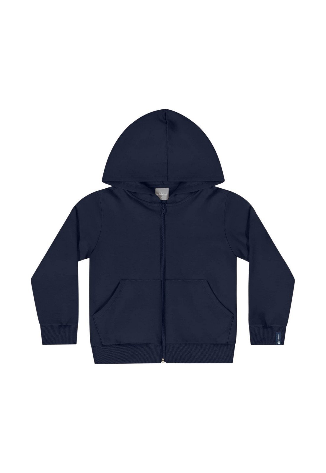 Infantil – Jaqueta Básica em Molecotton para Menina Quimby Azul Marinho