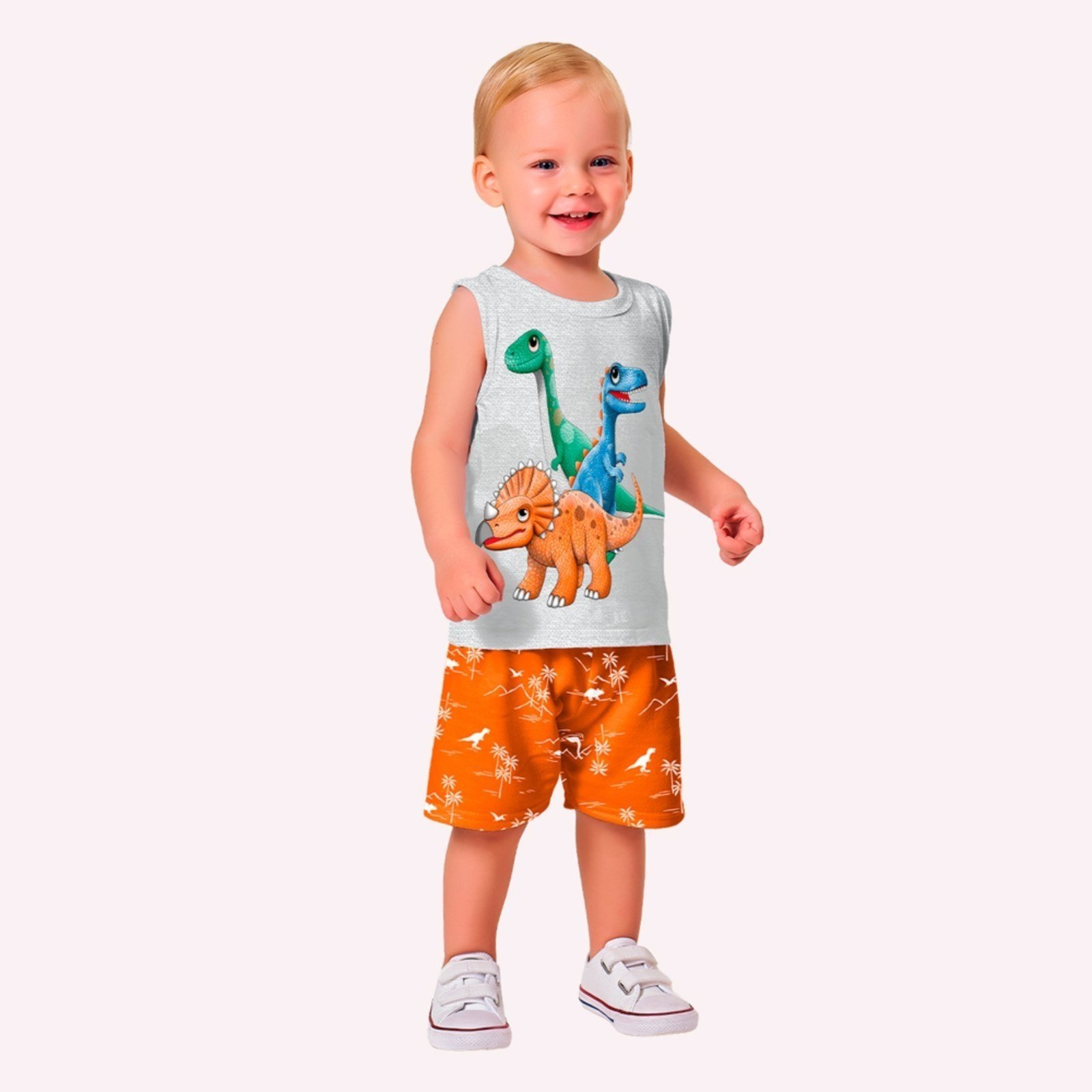 Infantil - Conjunto Menino Dinossauros Kyly