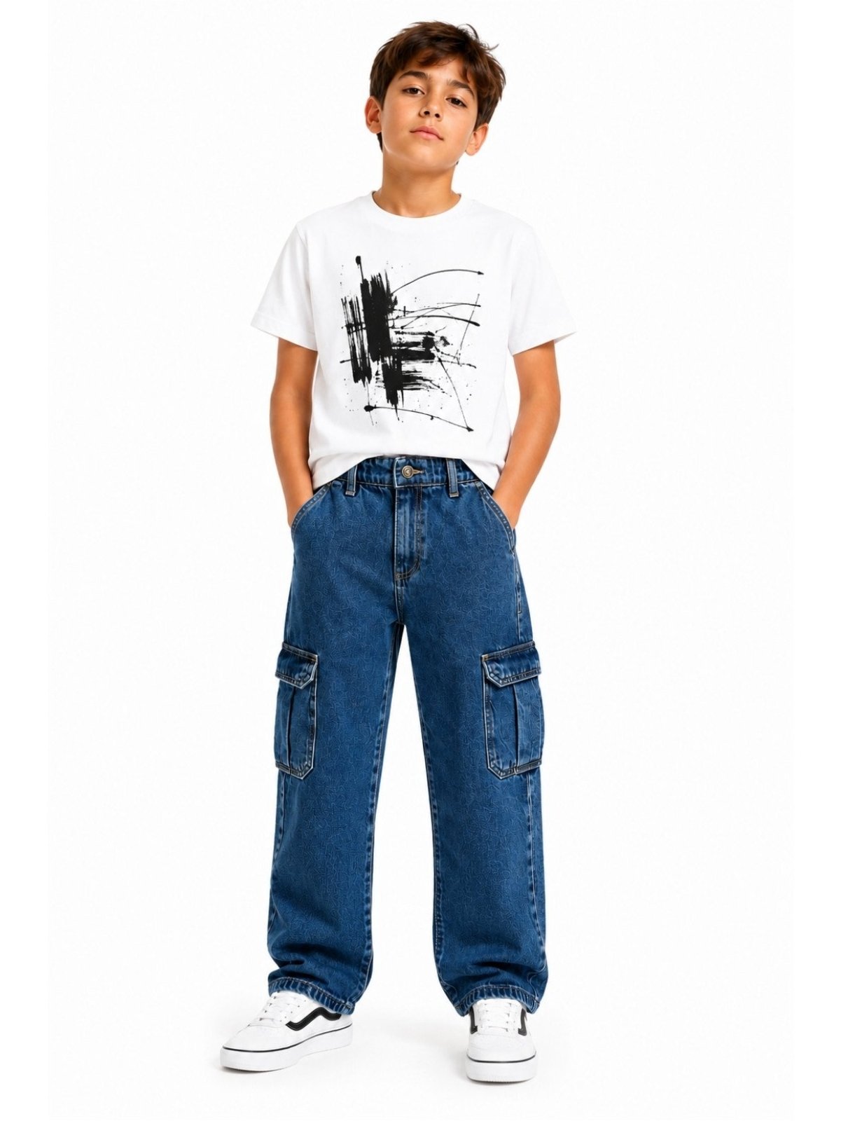 Infantil - Calça Jeans Cargo Crawling Masculina