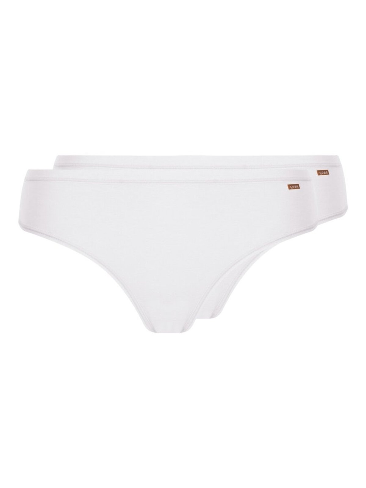 Kit com 2 Calcinhas Biquíni Loba 40353-001 Plus Size Branco