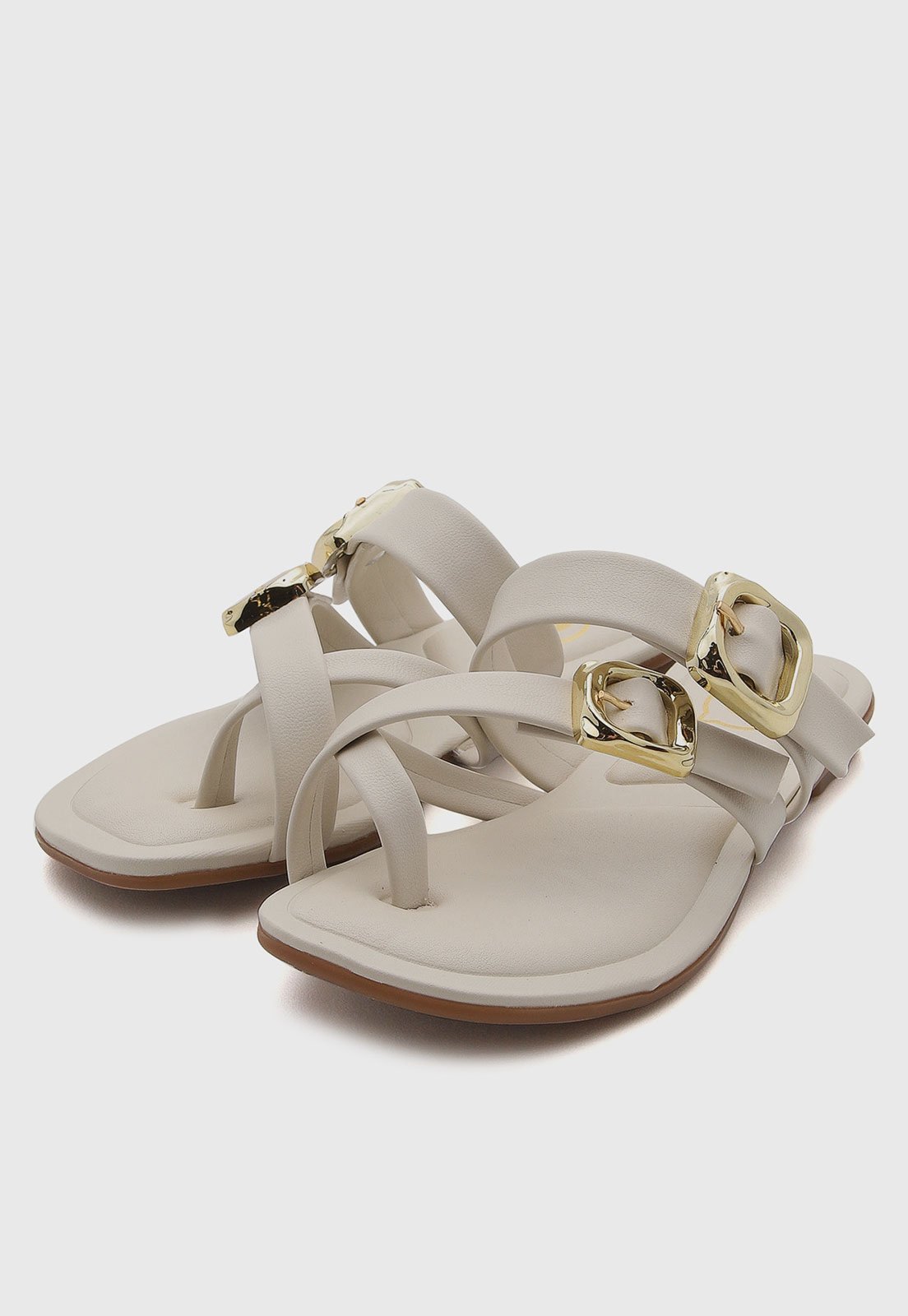 Infantil - Sandália Molekinha Tiras Fivela Off-White