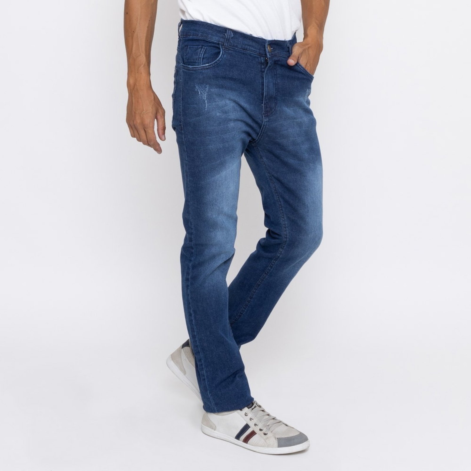 Calça Jeans Masculina Unak Tradicional Lavagem Azul Claro Premium Original Eslovenia