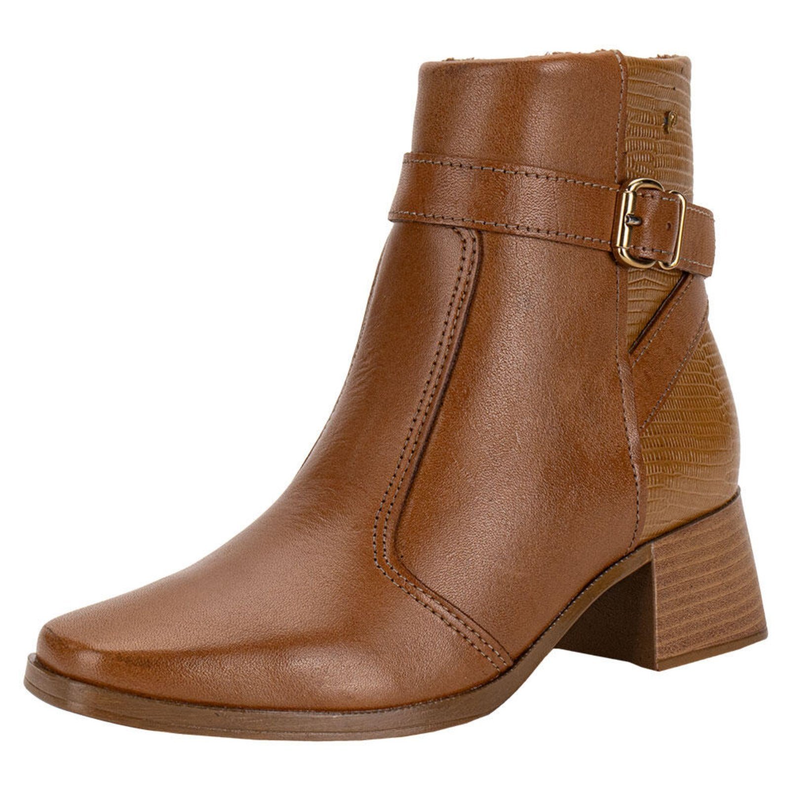 Bota Feminina Cano Baixo Pegada 282353 6072353 Caramelo