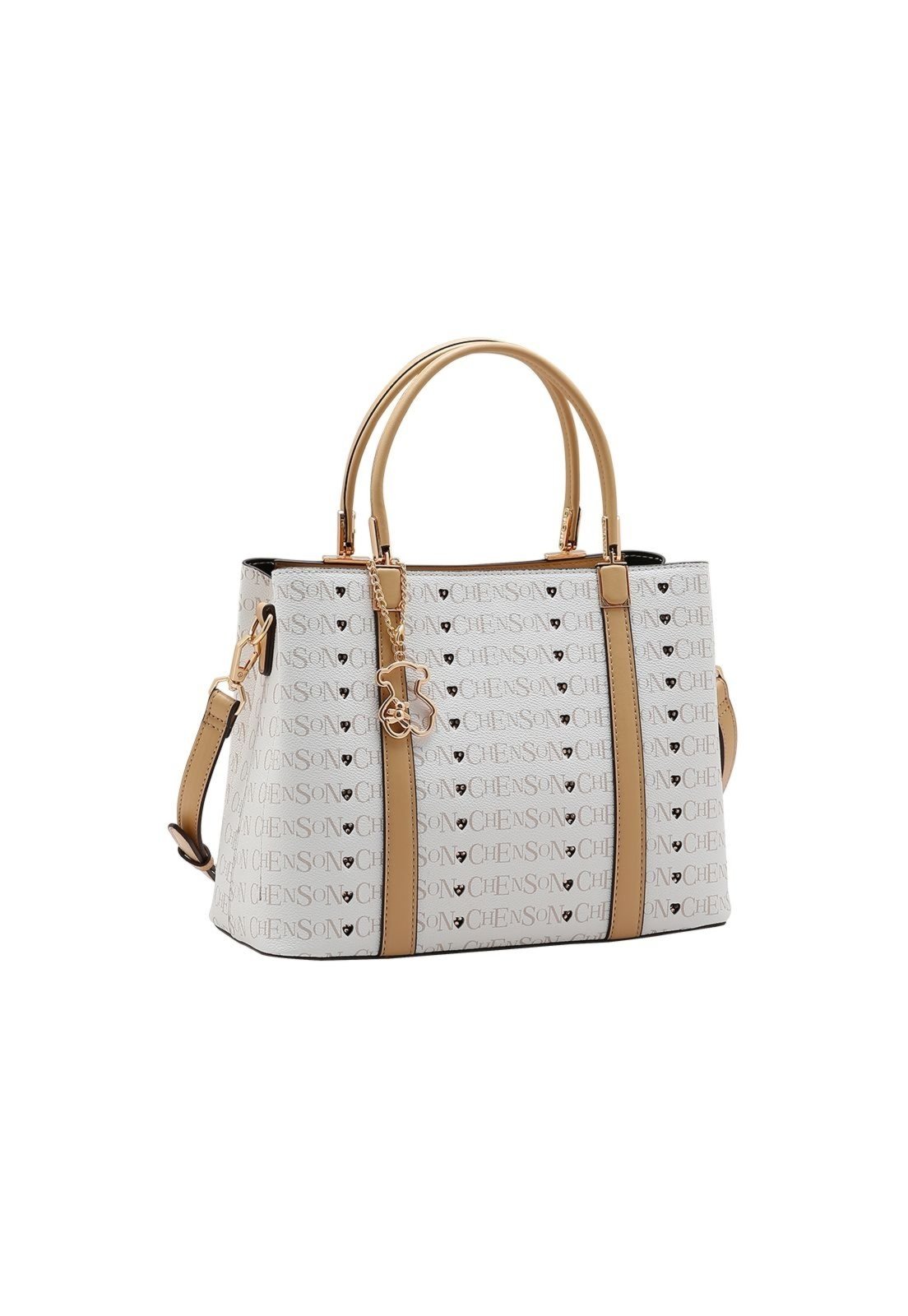 Vista 2 Bolsa Feminina Chenson Cristal Monograma 3485397 café Chenson café