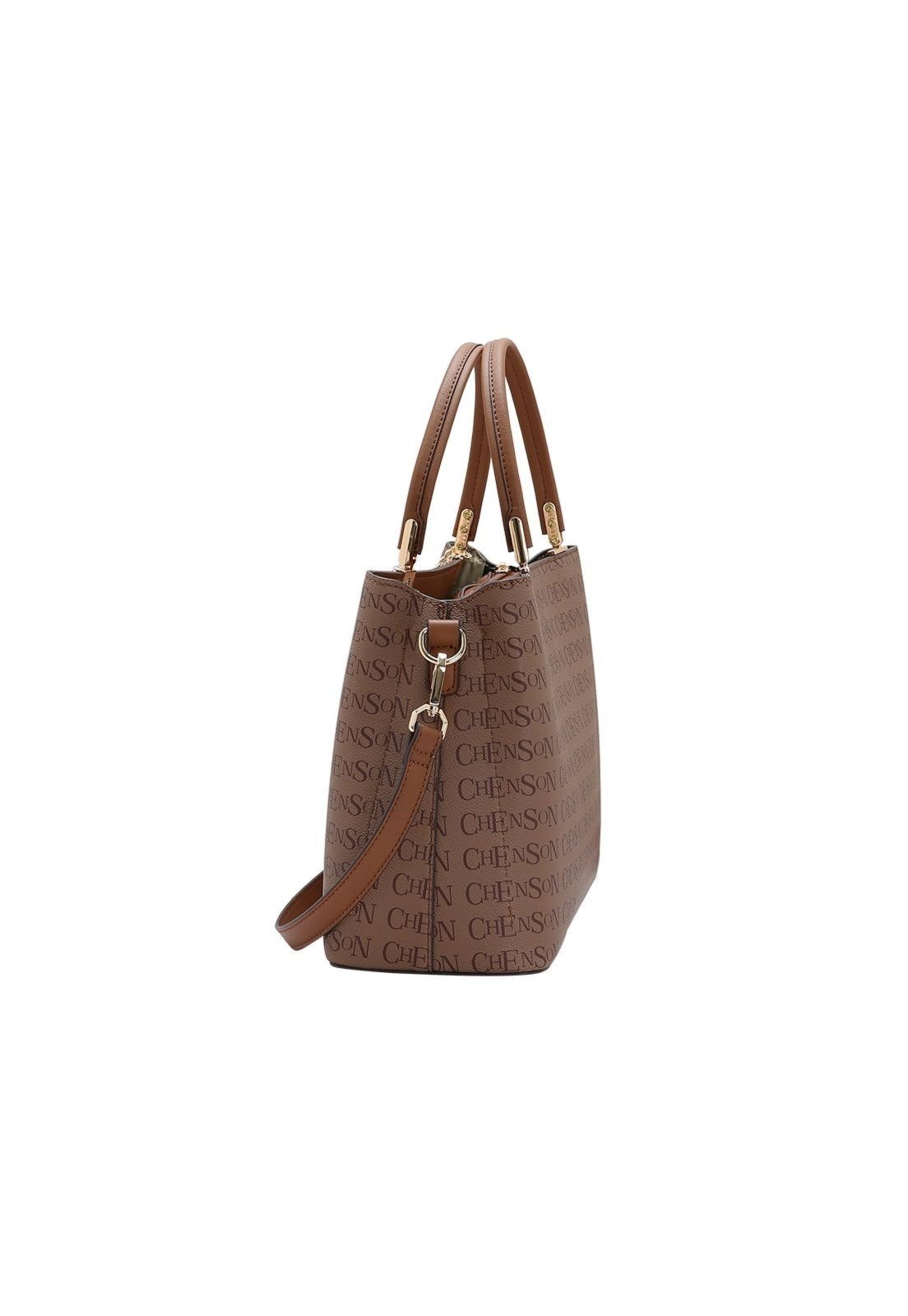 Vista 3 Bolsa Feminina Chenson Cristal Monograma 3485397 café Chenson café