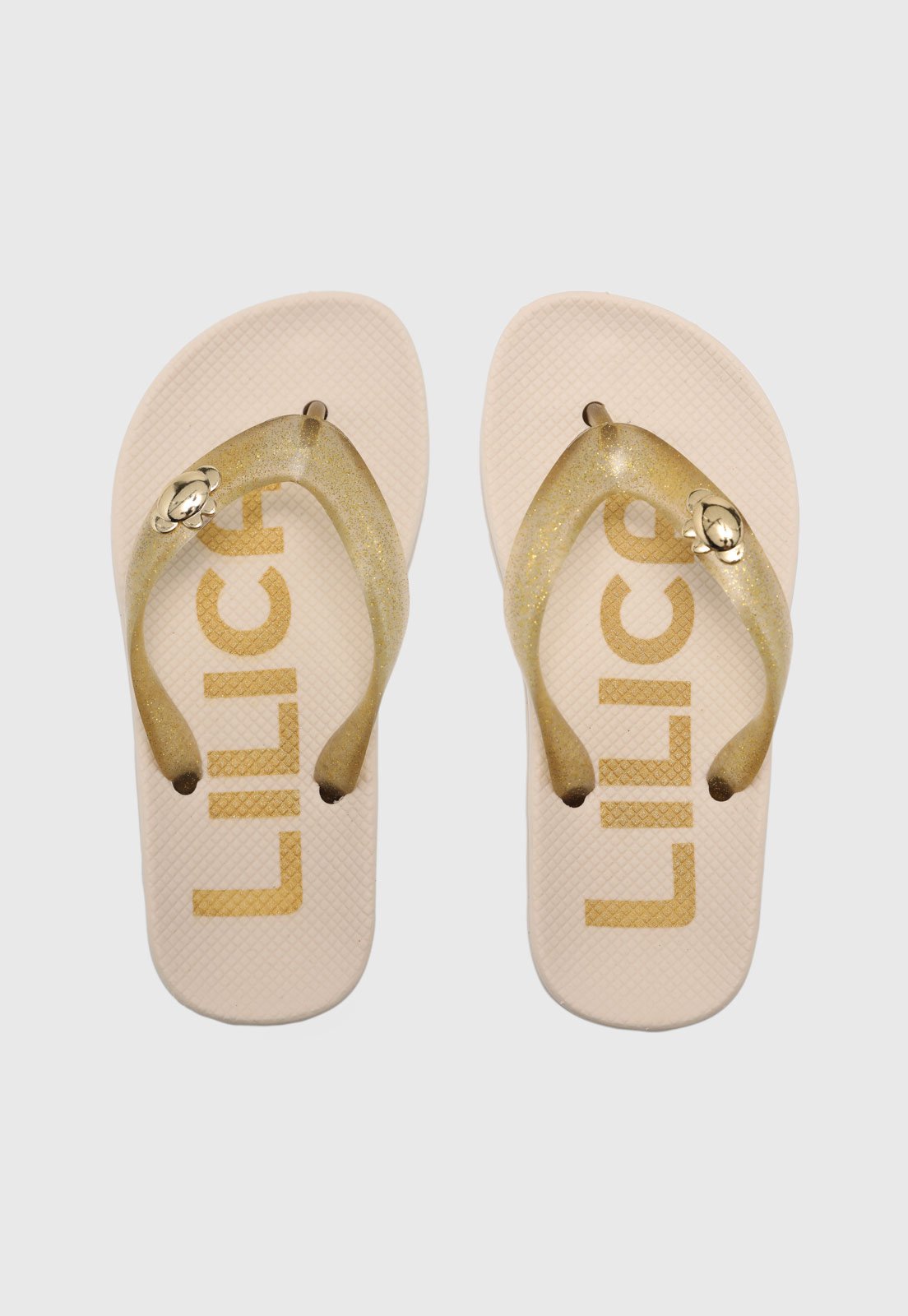 Vista 2 Infantil - Chinelo Lilica Ripilica Andy Glitter bege Lilica Ripilica bege