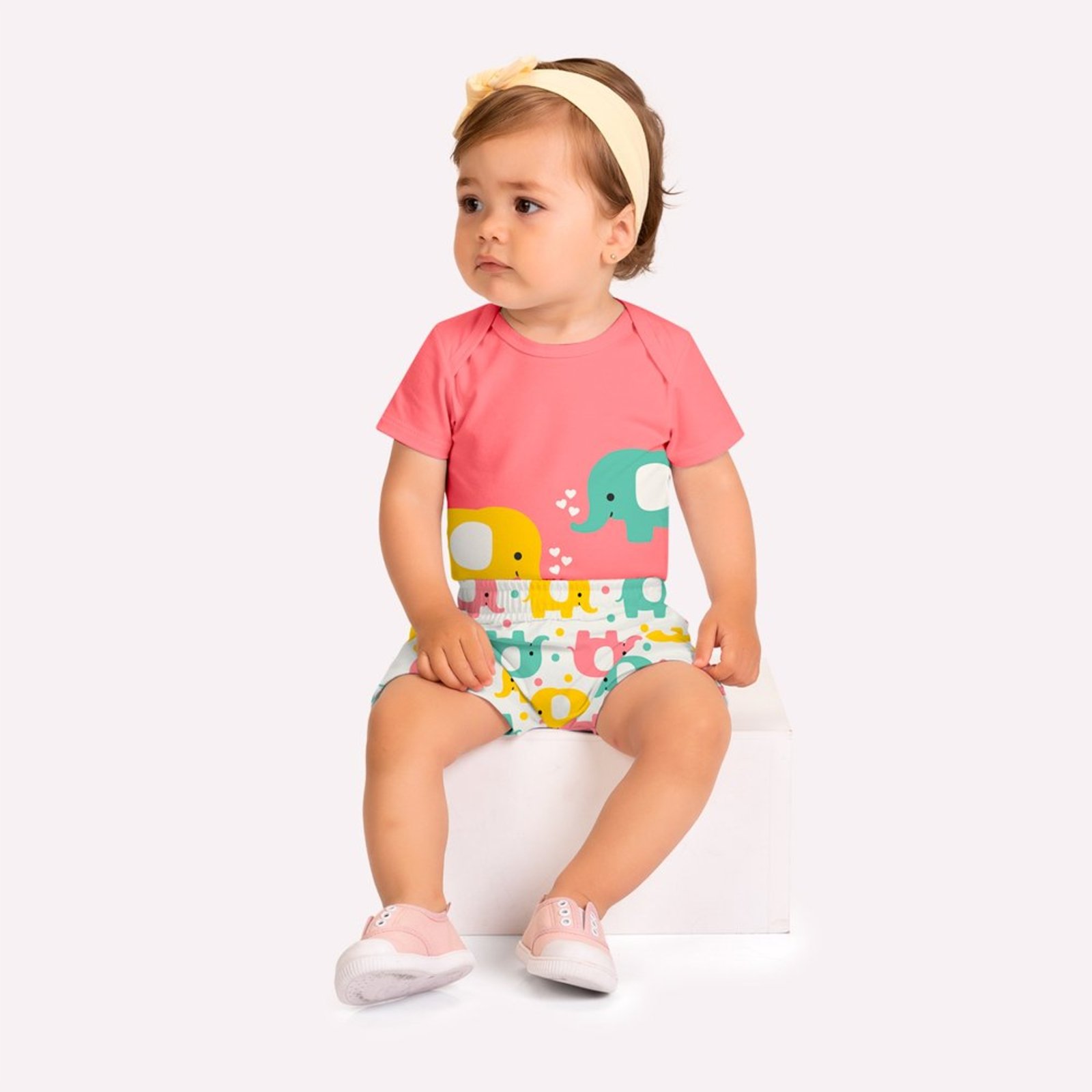 Infantil - Conjunto Menina Elefantes Kyly