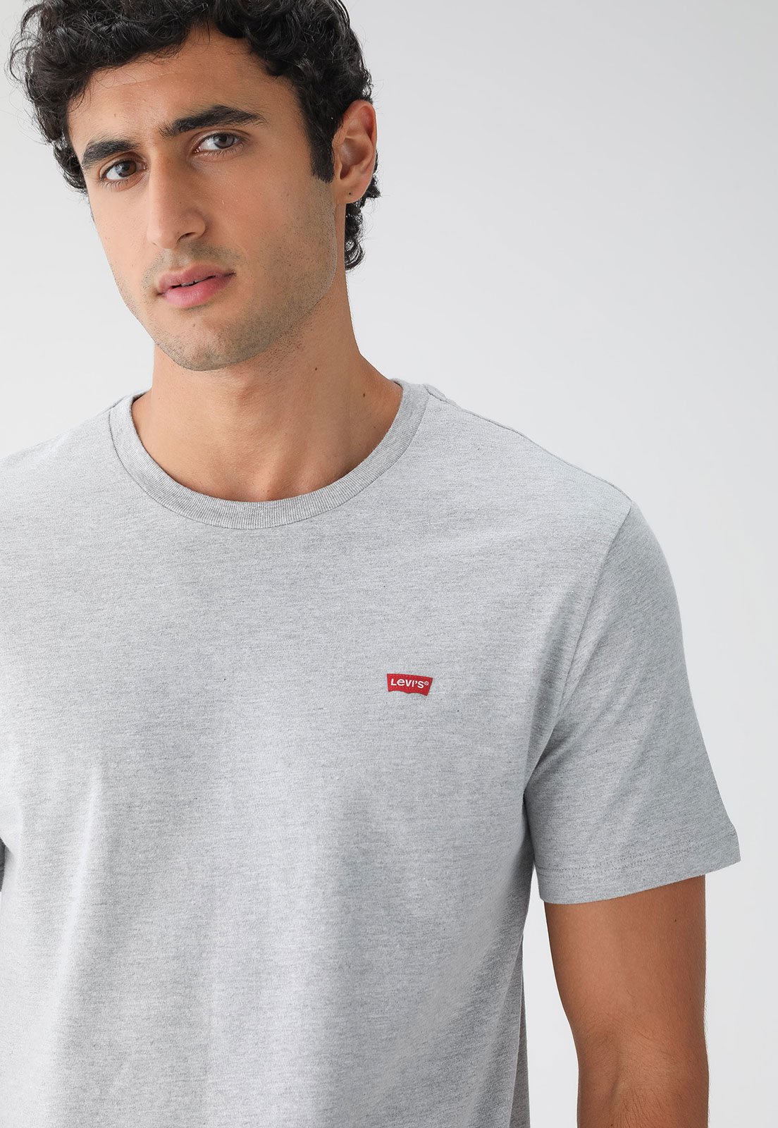 Camiseta Levis Logo Cinza