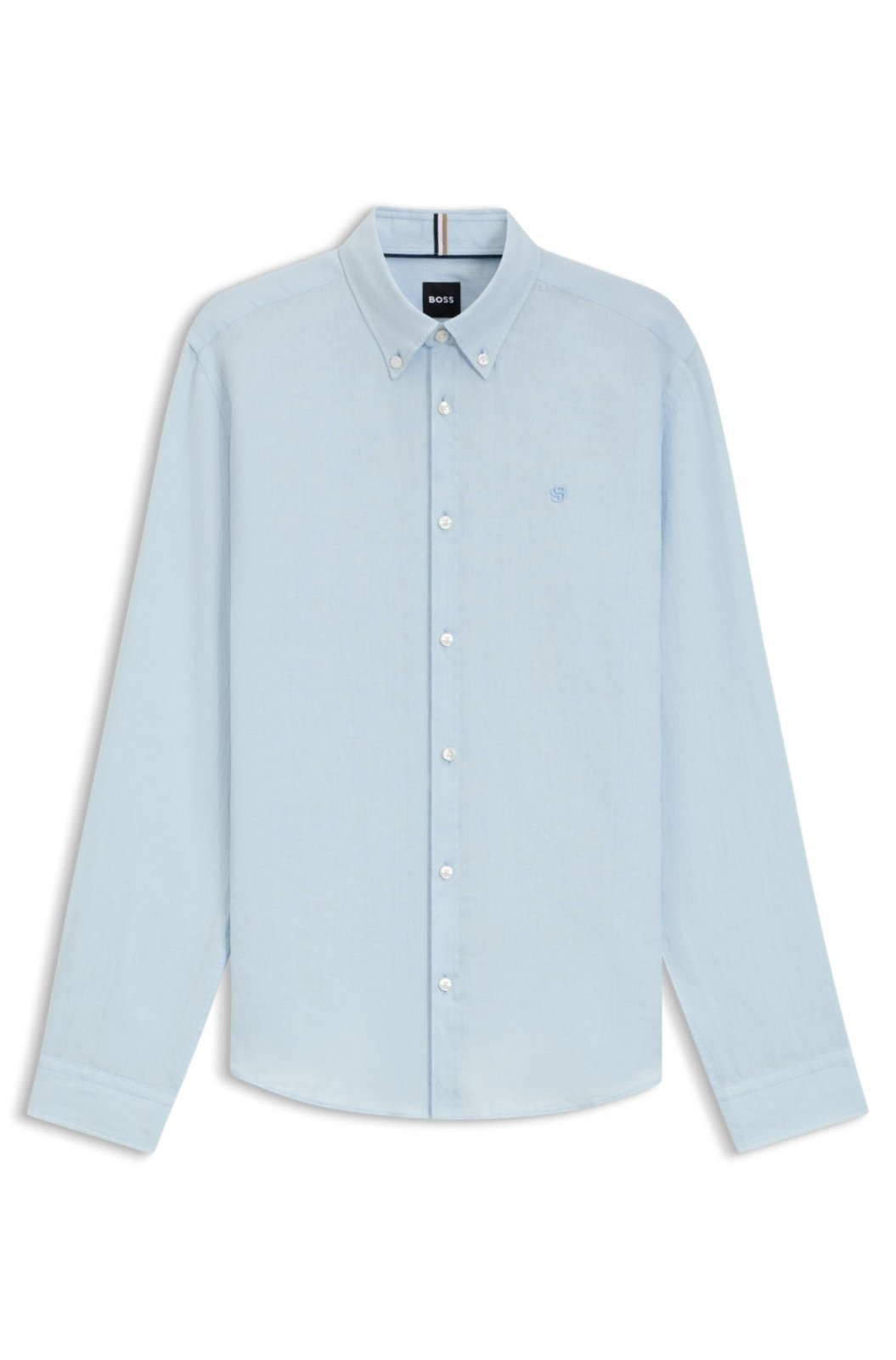 Camisa de ajuste slim em linho