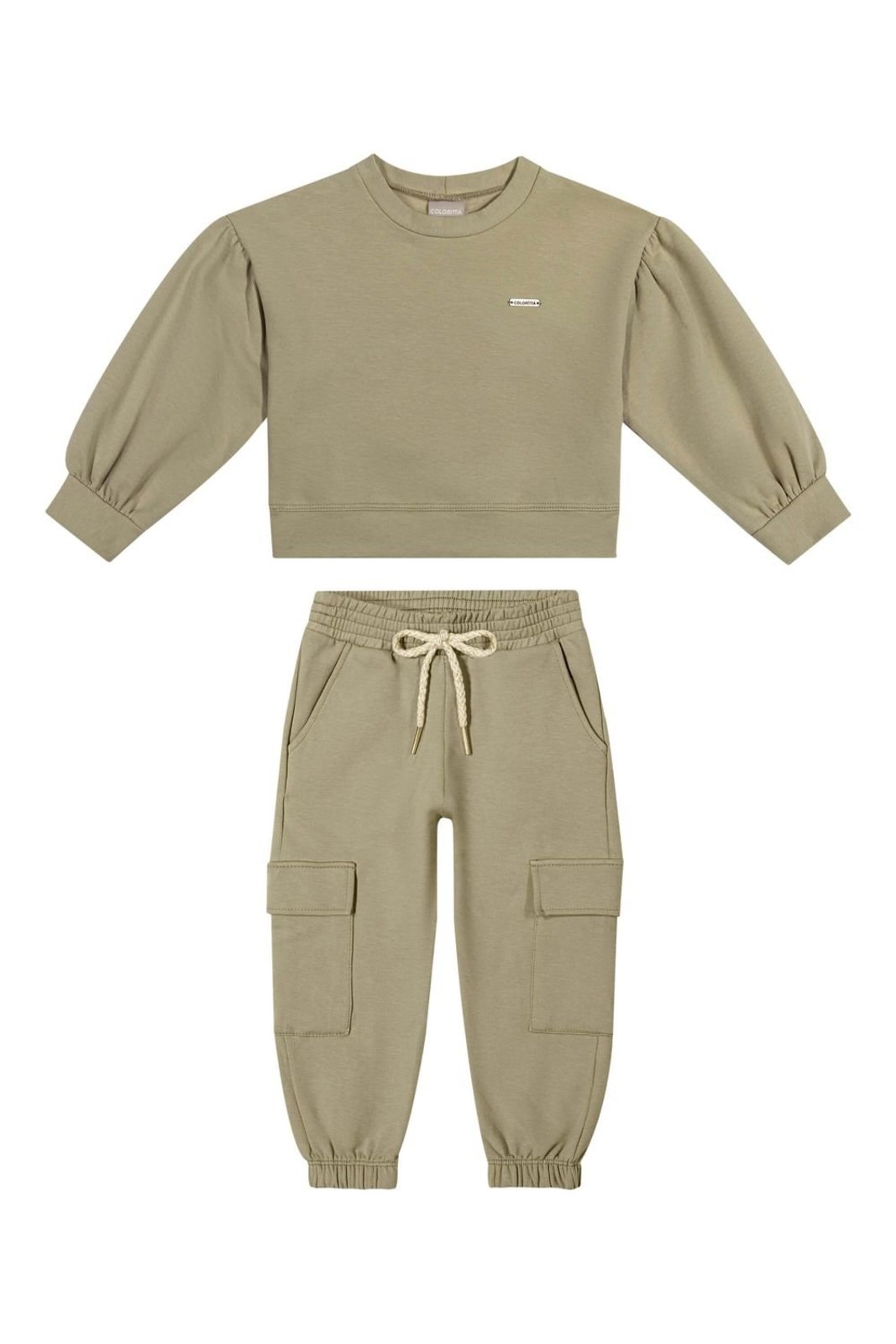 Infantil - Conjunto Menina Cargo Ampla Colorittá Verde