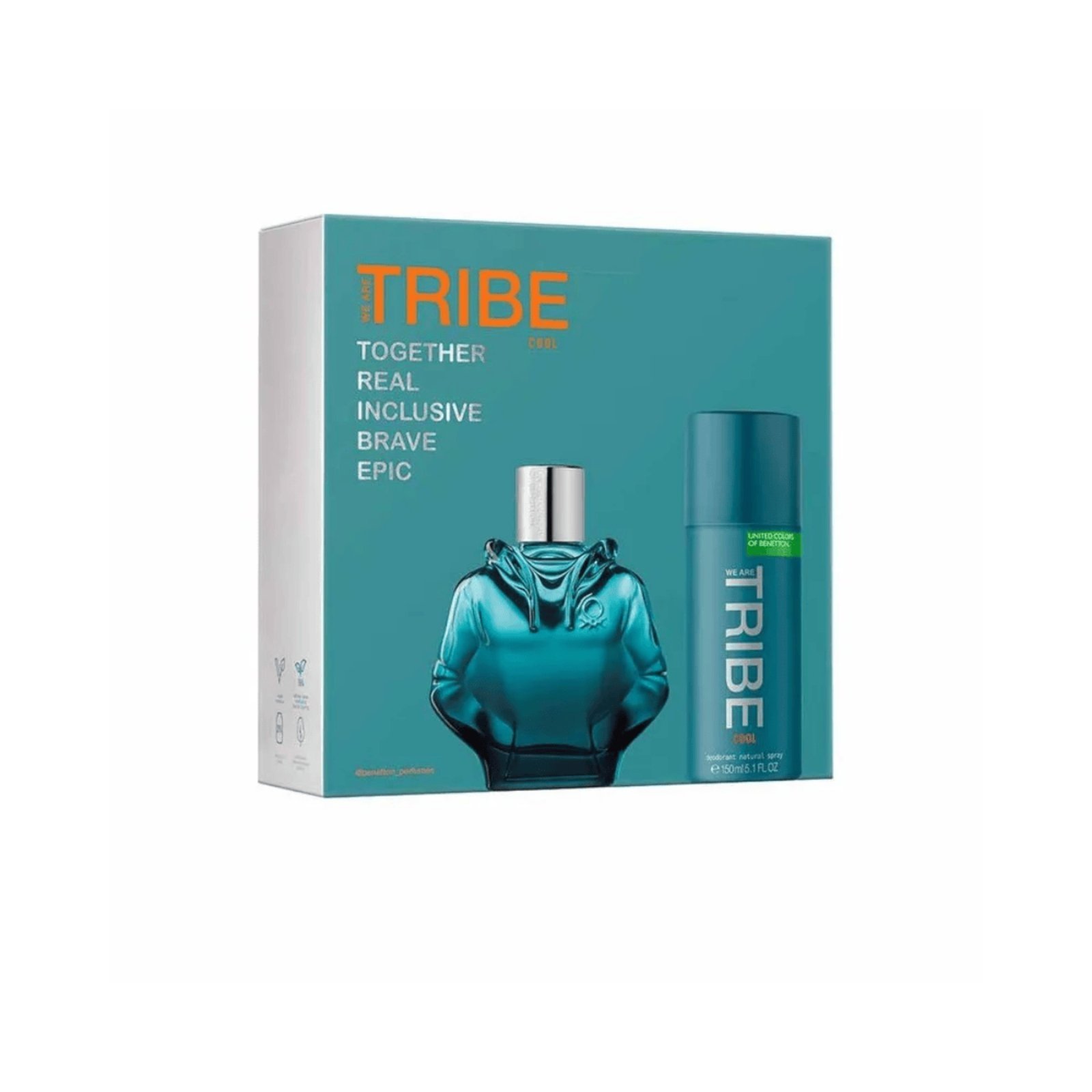 Vista 3 Coffret Benetton We are Tribe Cool - Perfume Masculino + Desodorante verde Benetton verde
