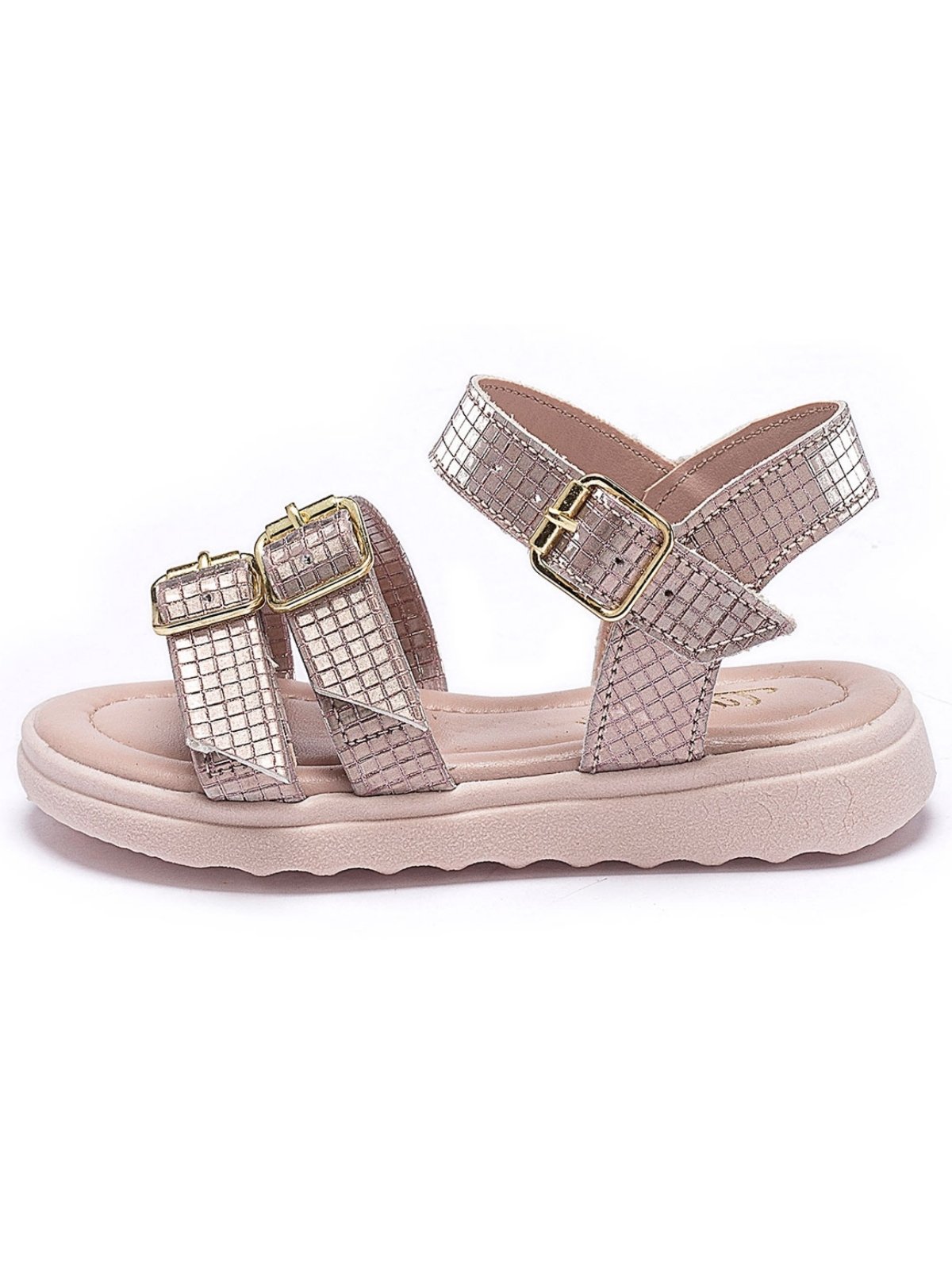 Infantil – Sandália Tininha Menina Brilho Moda Fivela Rosê