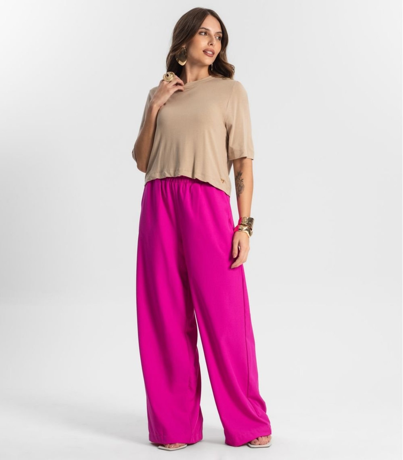 Calça Feminina Pantalona Endless Rosa