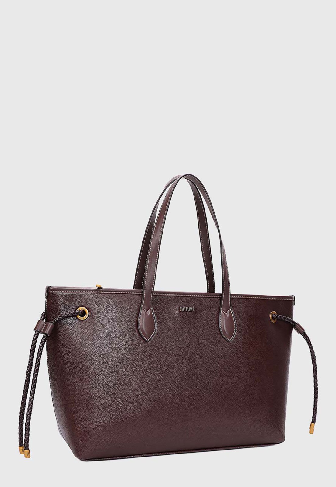 Bolsa Grande Santa Lolla Tote Detalhe Texturizado Marrom