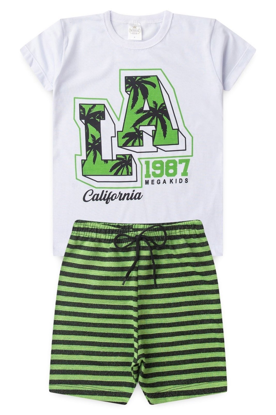 Infantil – Conjunto Verão Masculino LA California – Branco