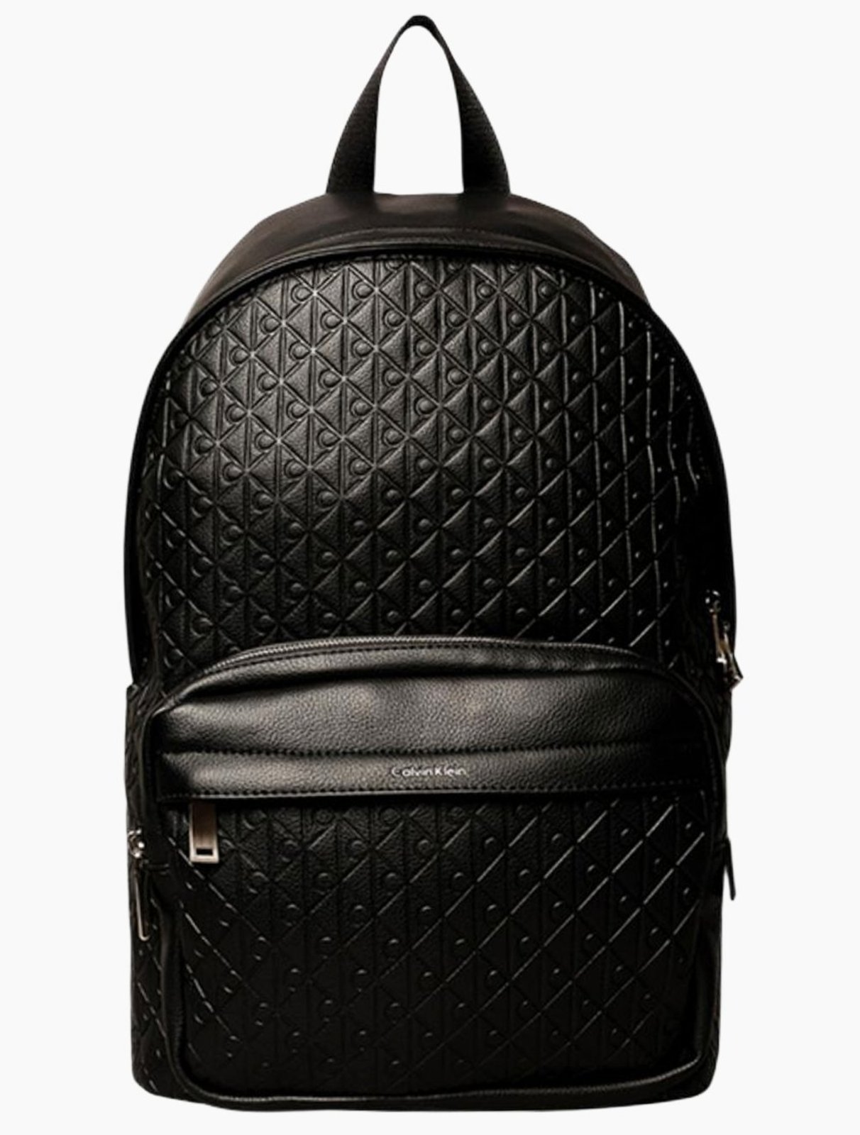 Mochila Calvin Klein Monograma CK Relevo Preta
