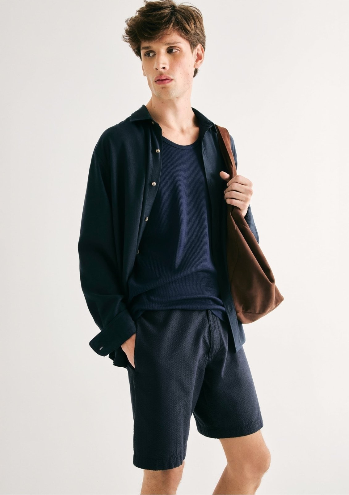 Bermuda Masculina Reta Anarruga Hering