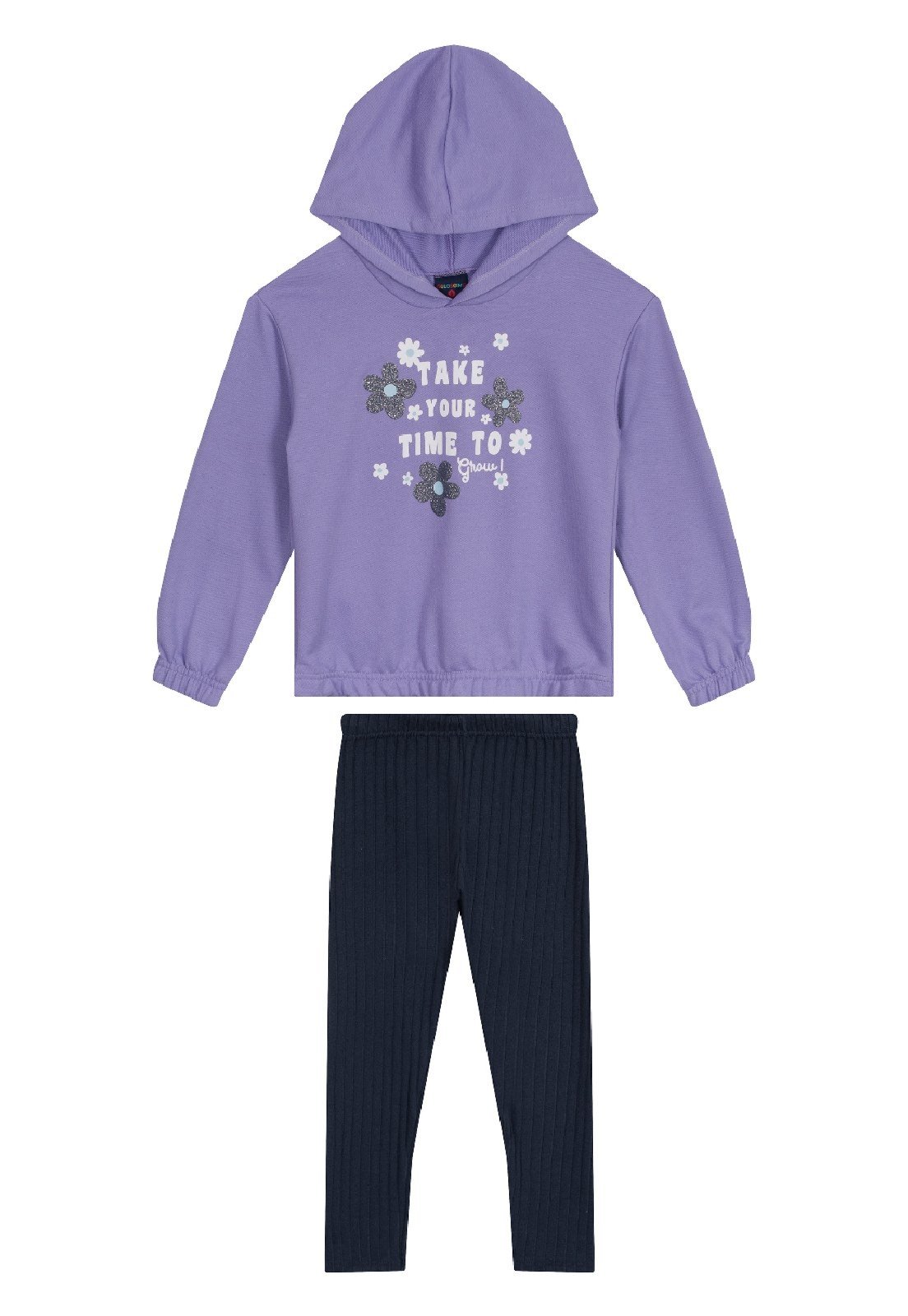 Infantil - Conjunto para Menina de Blusão e Legging Guloseima Roxo