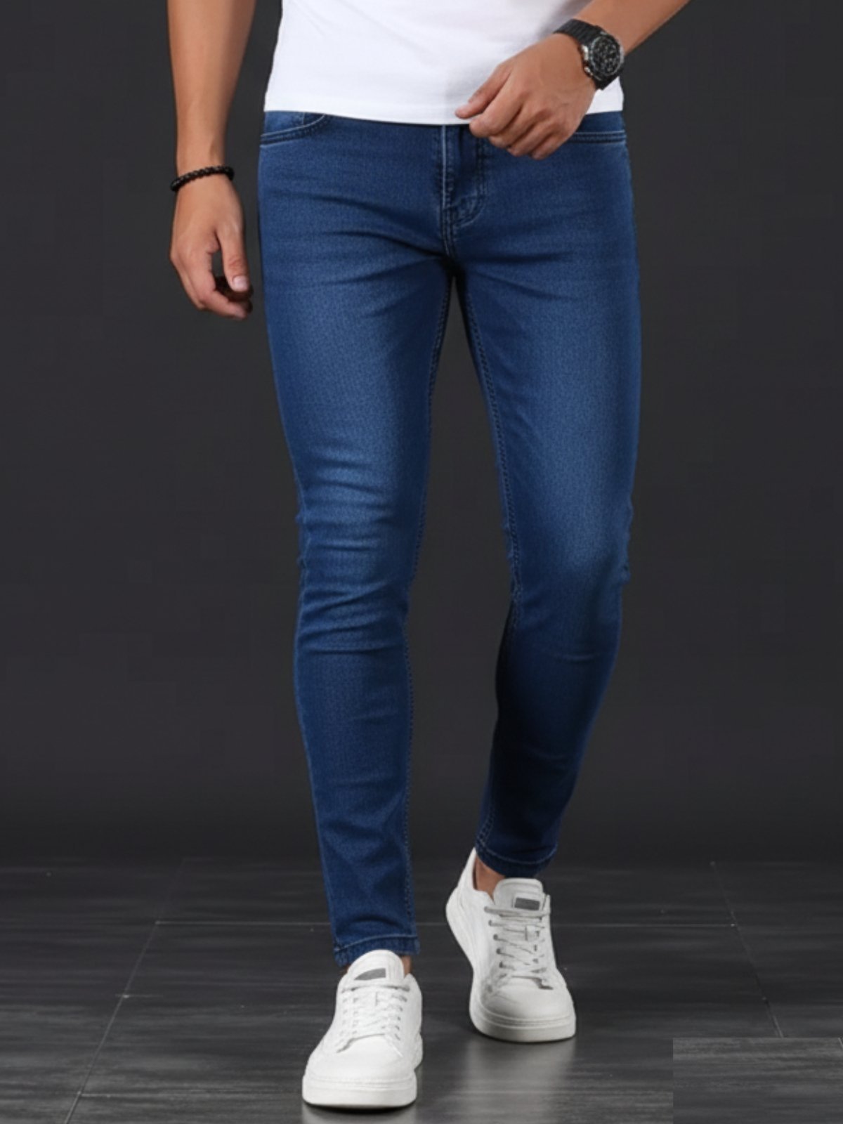 Calça Jeans Masculina 5 Estilos Azul Escuro Básica e Confortável