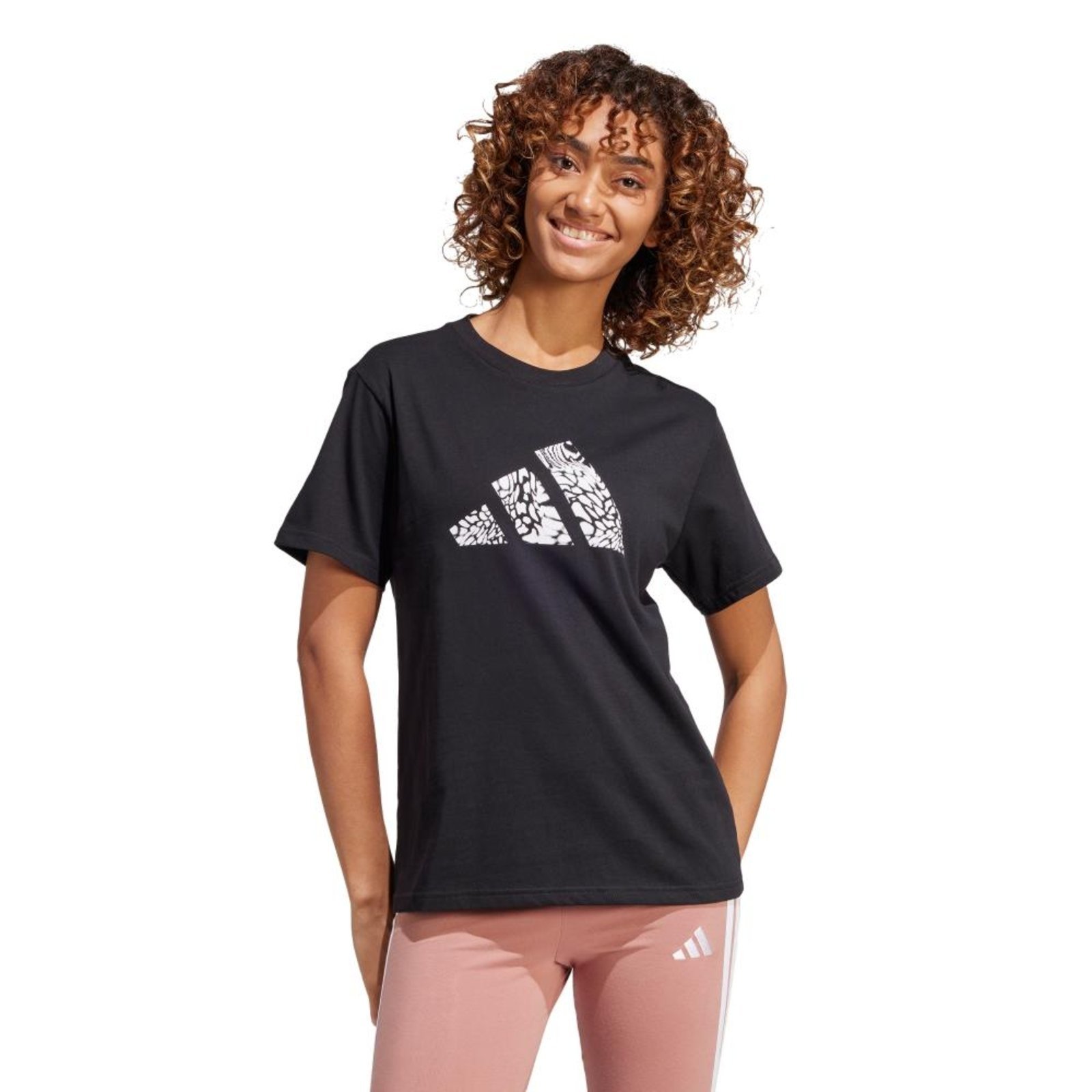 Camiseta Estampada Camo adidas Sportswear Preto