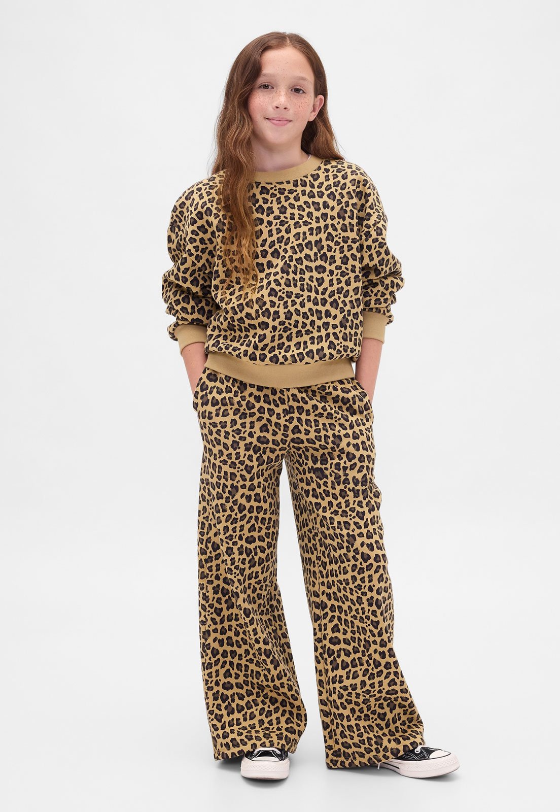 Infantil – Calça GAP Animal Print Onça Bege