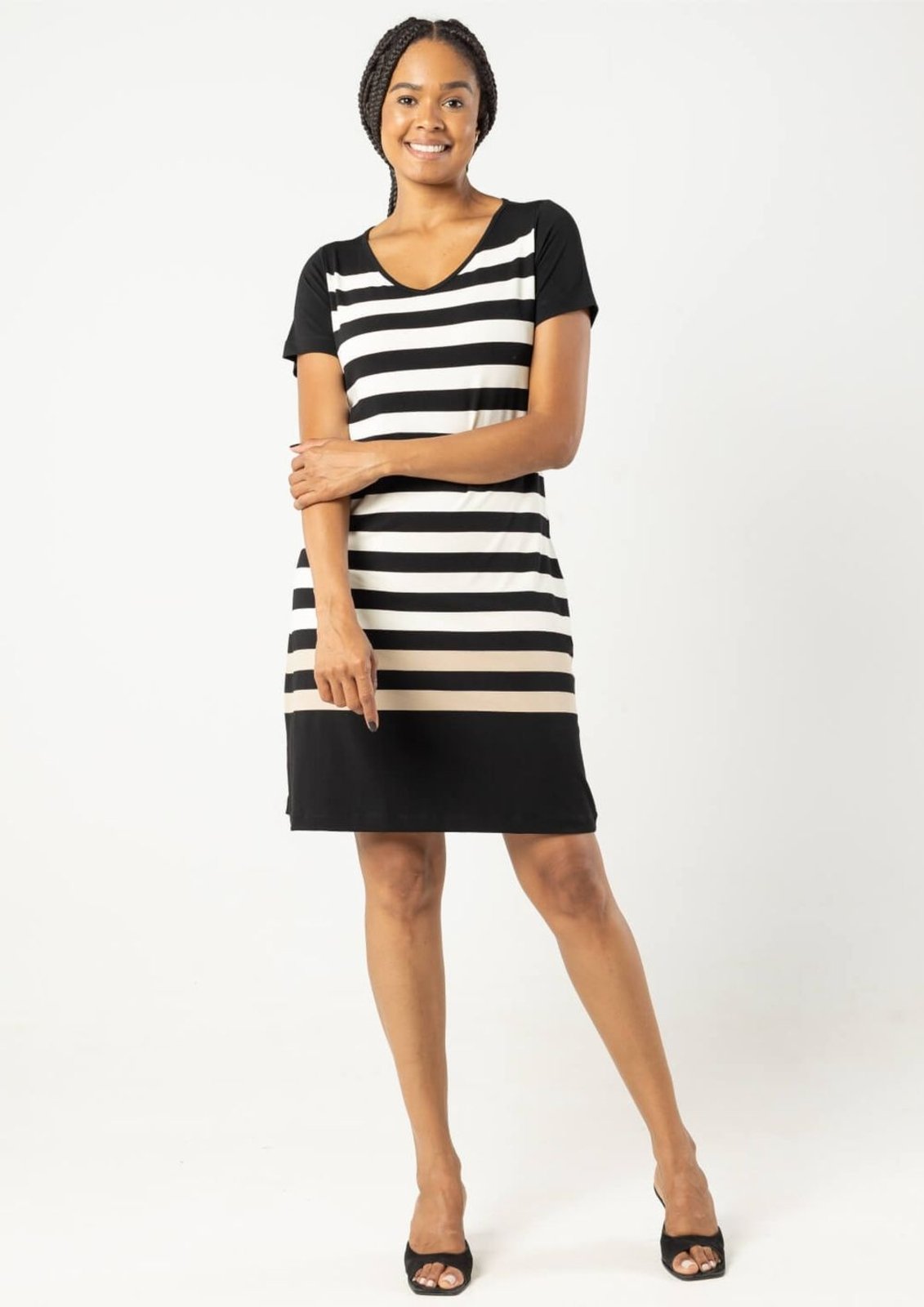 Vestido Pau a Pique Listrado Preto PRETO – M Pau a Pique