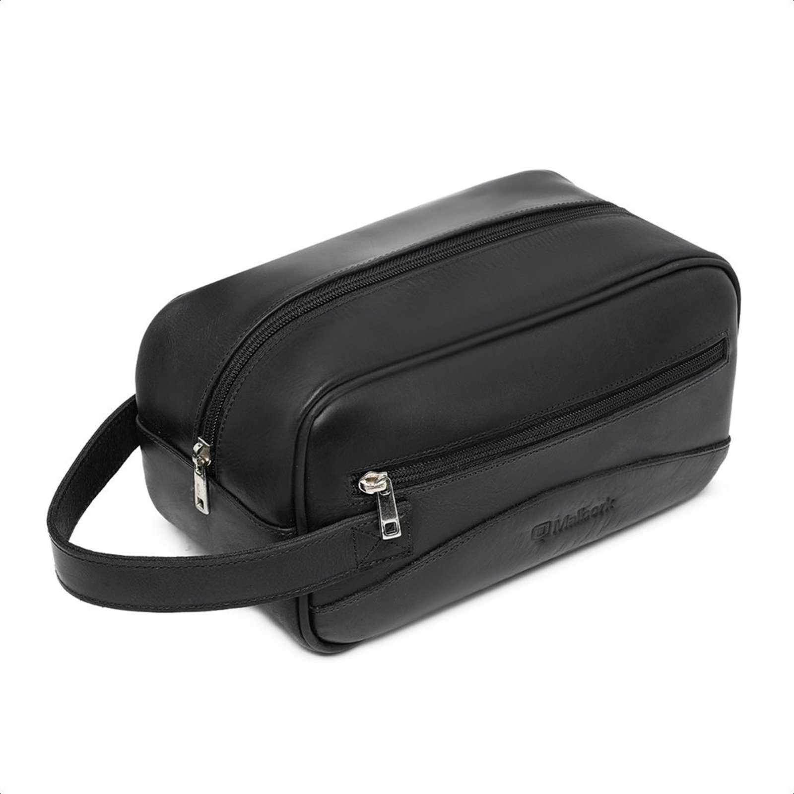 Necessaire Organizadora Malbork em Couro Preto Elegante N1_P