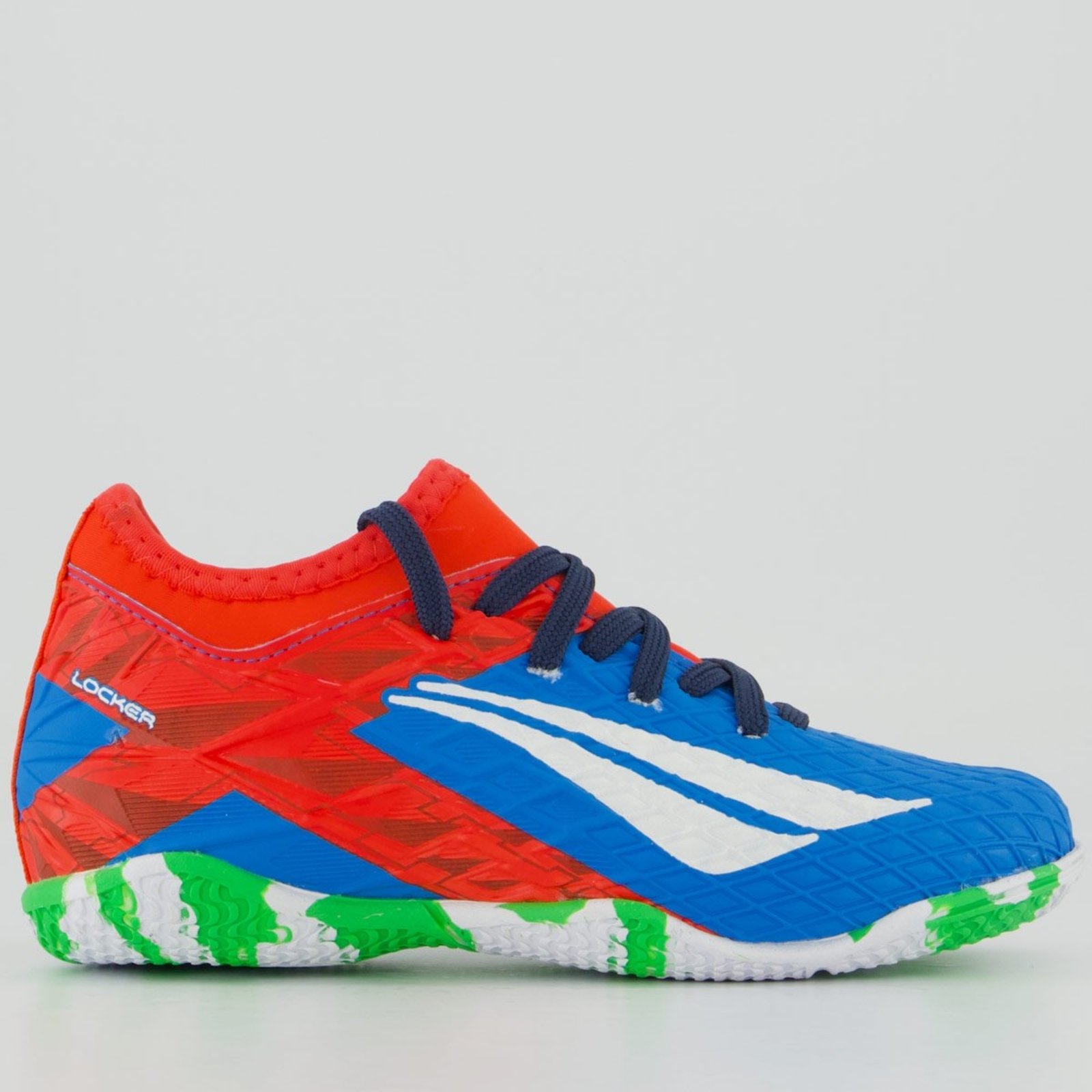 Chuteira Penalty RX Locker Y-3 Futsal Azul e Vermelha