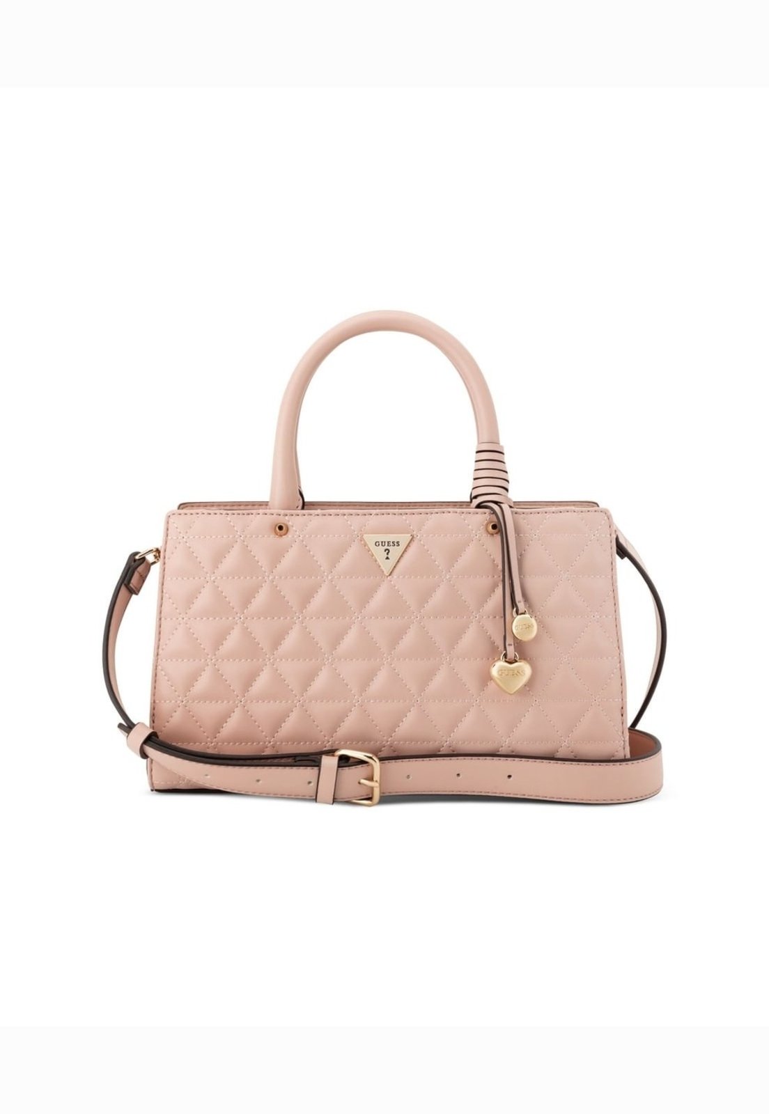 Bolsa Guess Katy Satchel Rosa Claro