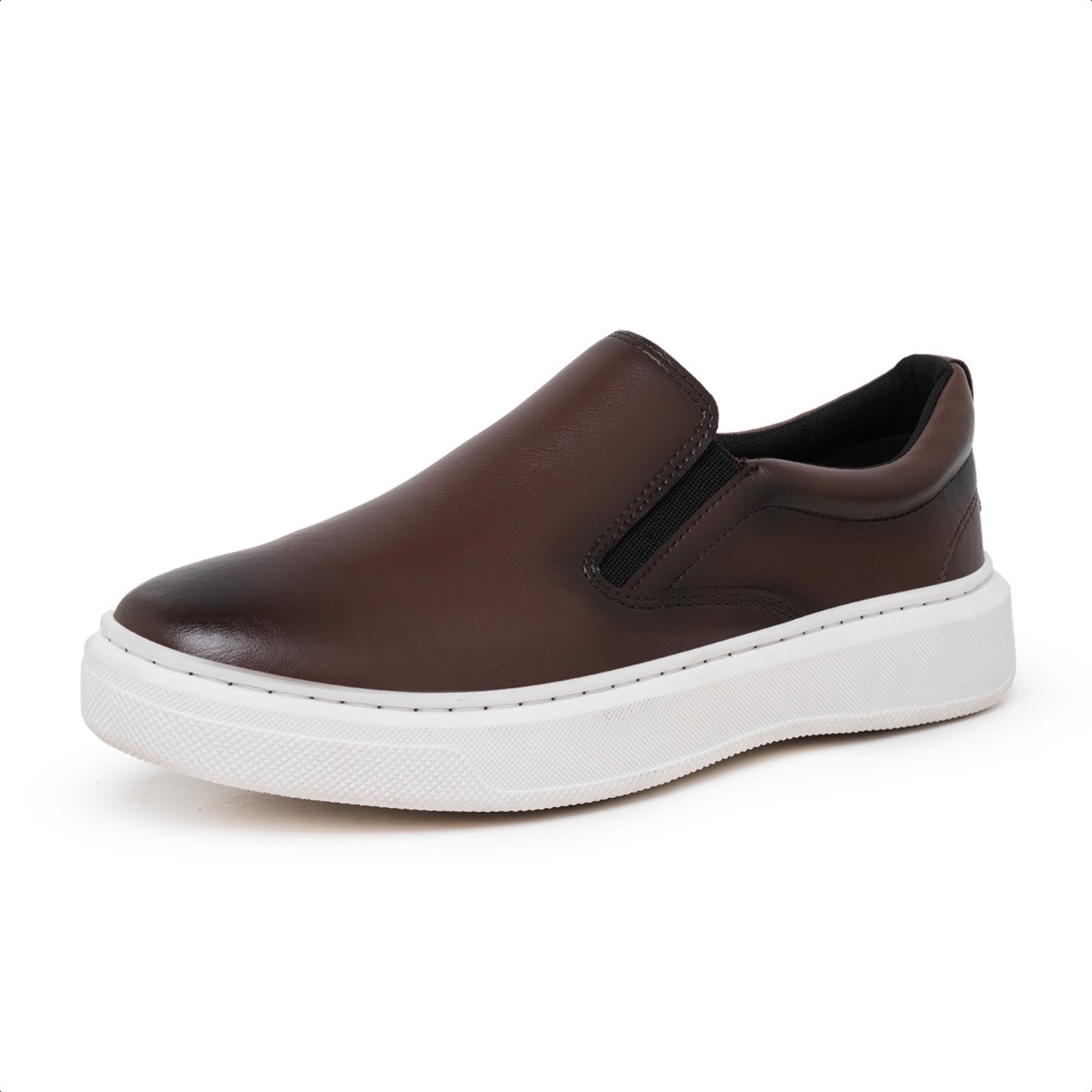 Slip On Tenis Iate Masculino Casual Moderno Confortavel Café
