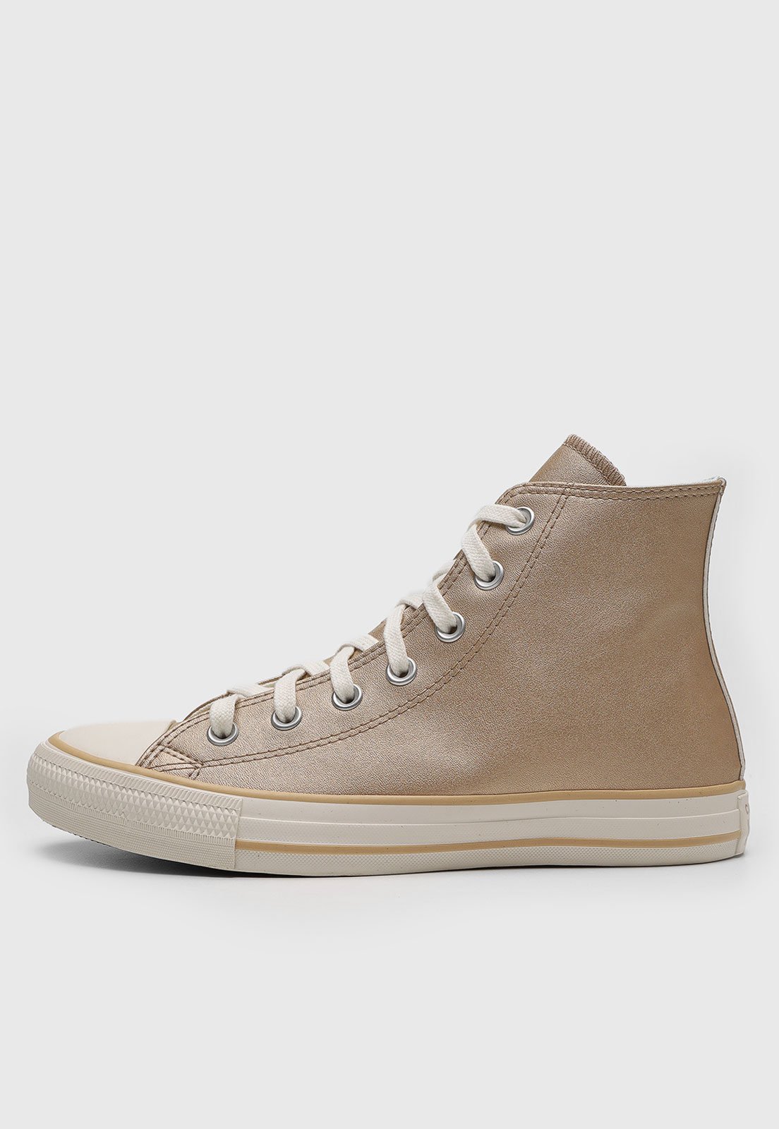 Tênis Feminino Converse Chuck Taylor All Star Cano Alto Dourado