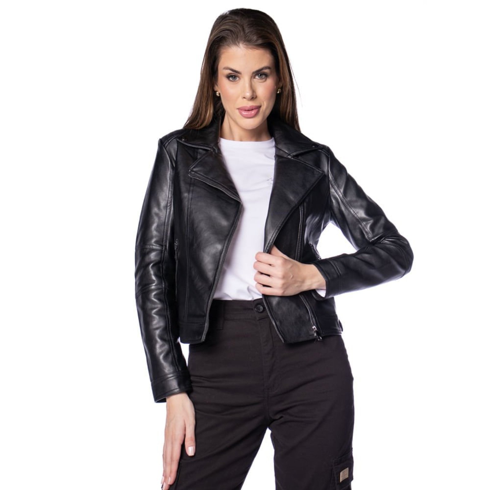 Jaqueta Feminina Facinelli Perfecto Pu Preto