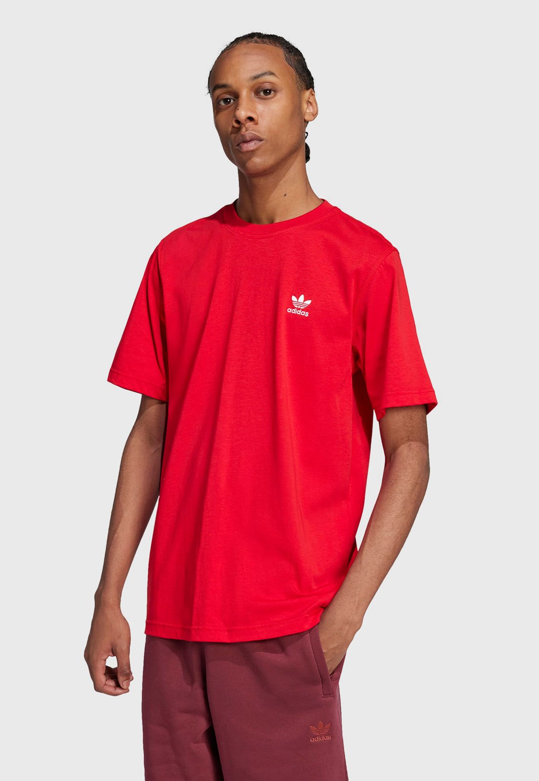 Camiseta Masculina Adidas Originals Trefoil Vermelha