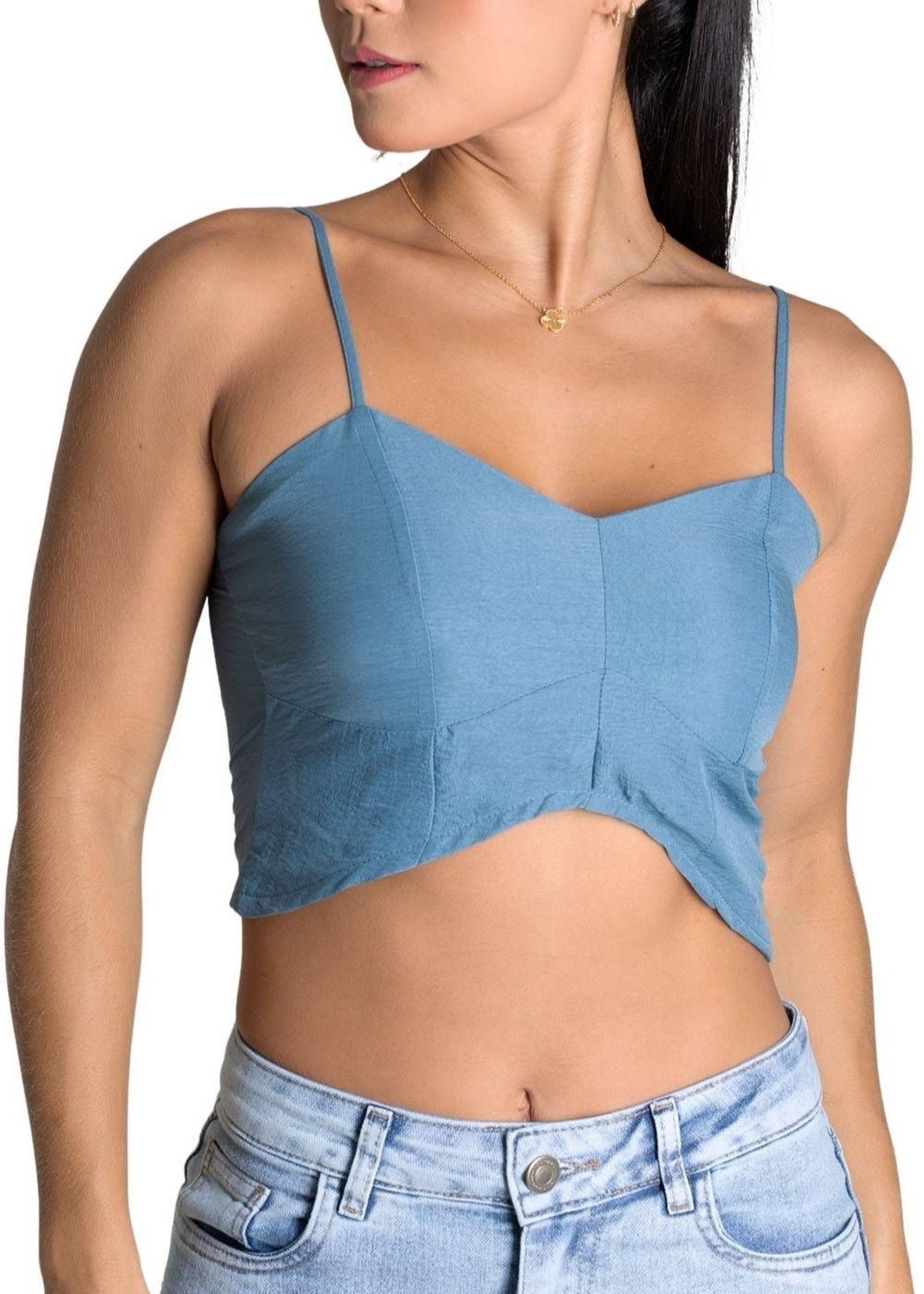 Cropped Sawary Alça Ajustavel – 279695 – Azul – Sawary