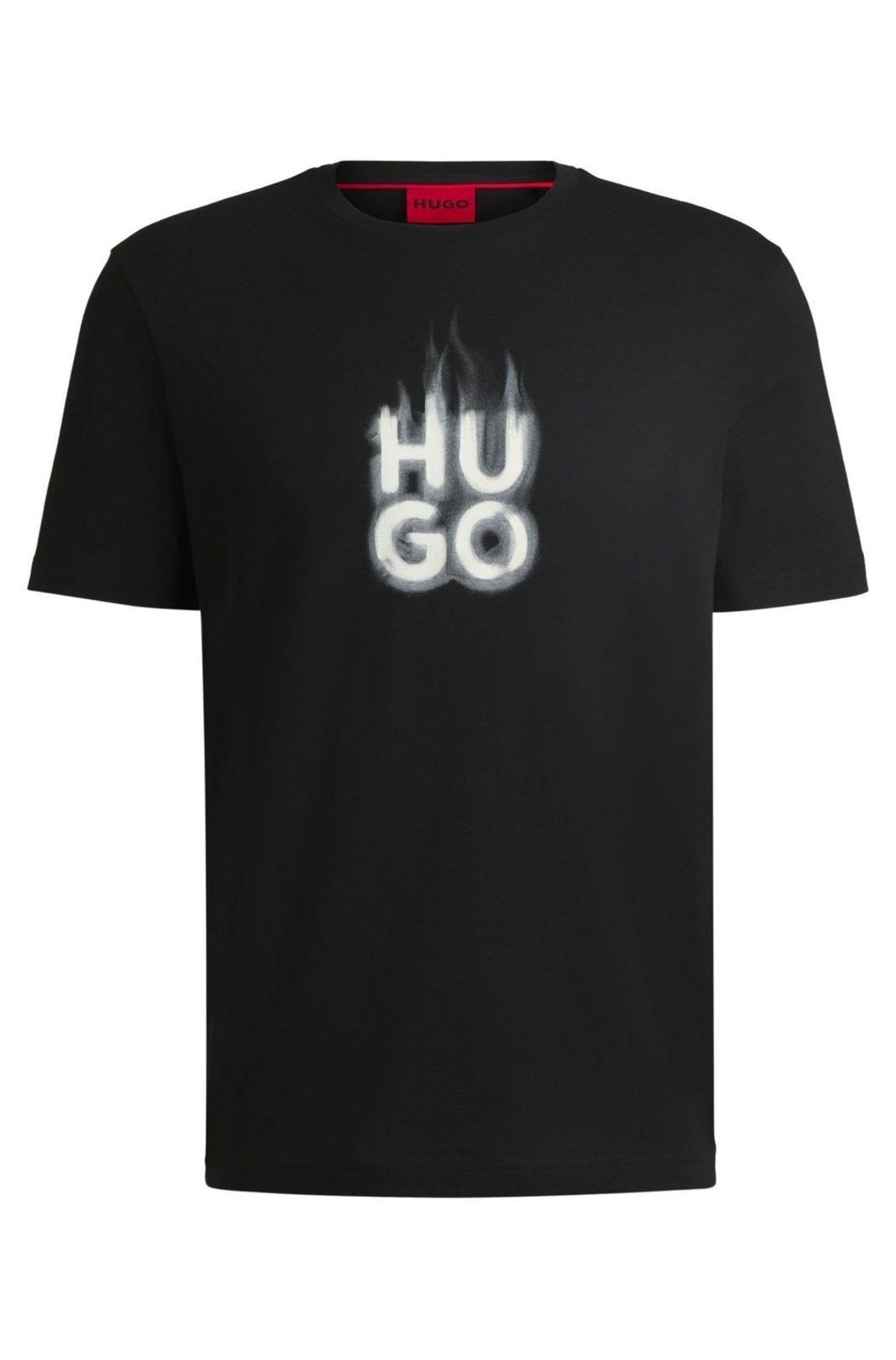 Camiseta De Algodão Jersey Com Logo Empilhado "Smoke"""