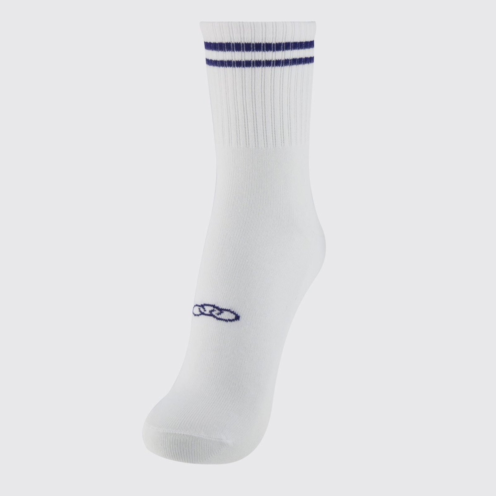 Meia Olympikus Comfy Branca e Marinho