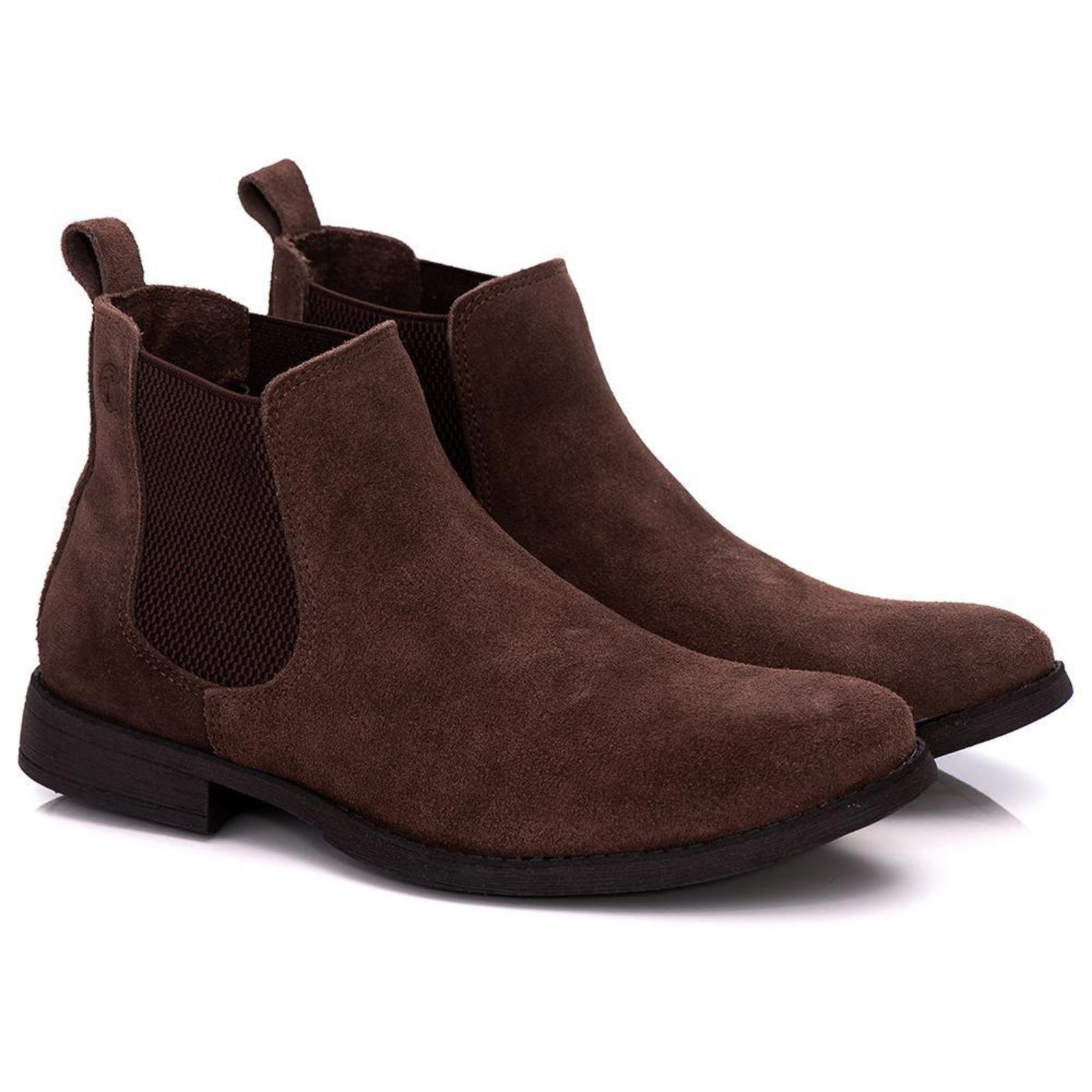 Botina Chelsea Masculina Couro Casual Confortável Bege 37 Café