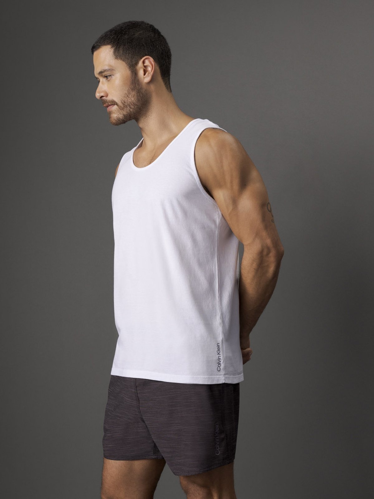 Regata Masculina Swimwear Calvin Klein - Branco Calvin Klein Swimwear