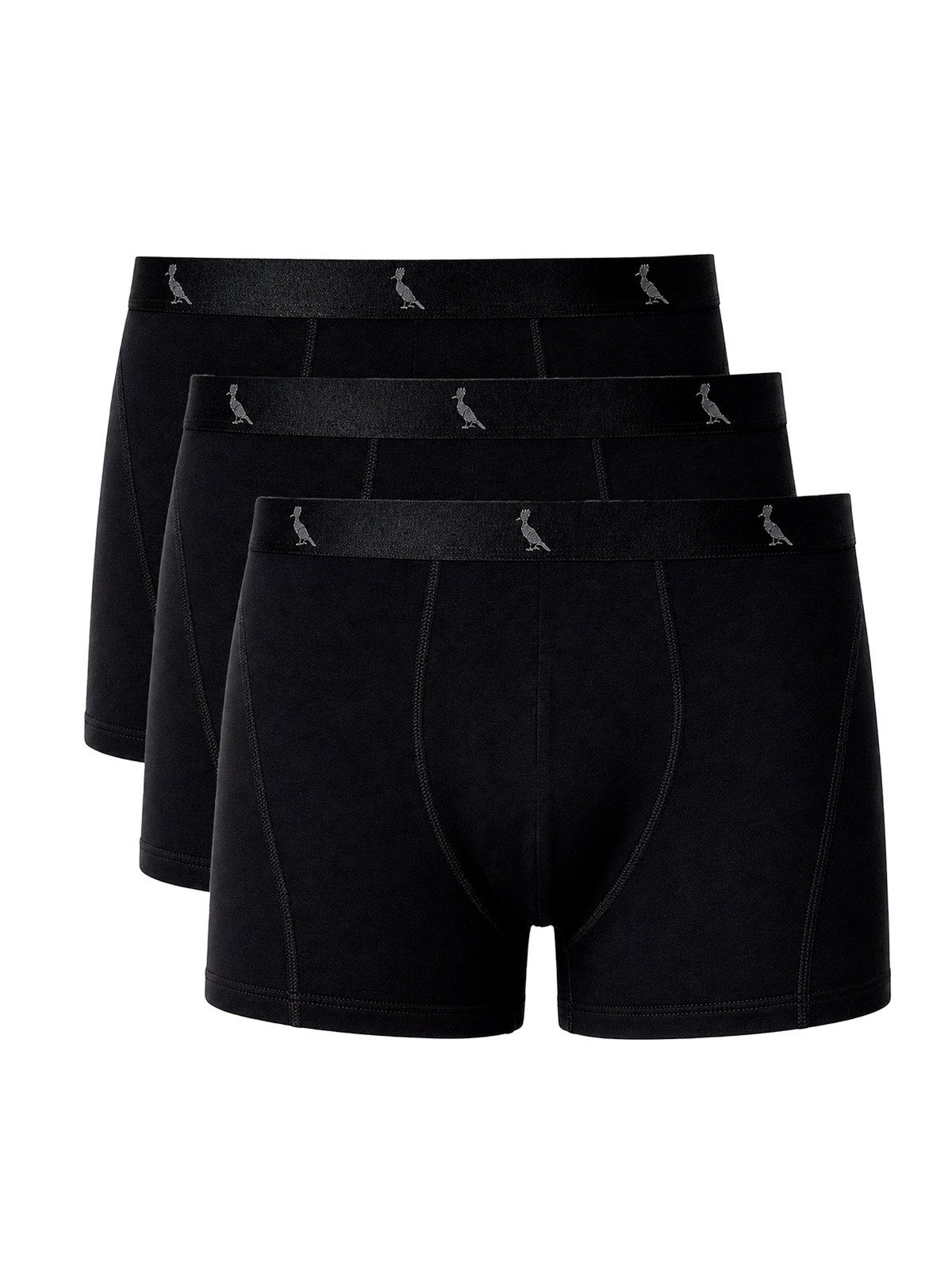 Kit 3 Cuecas Boxer Masculina Reserva Algodão Confortável Elástico Lisa Preto