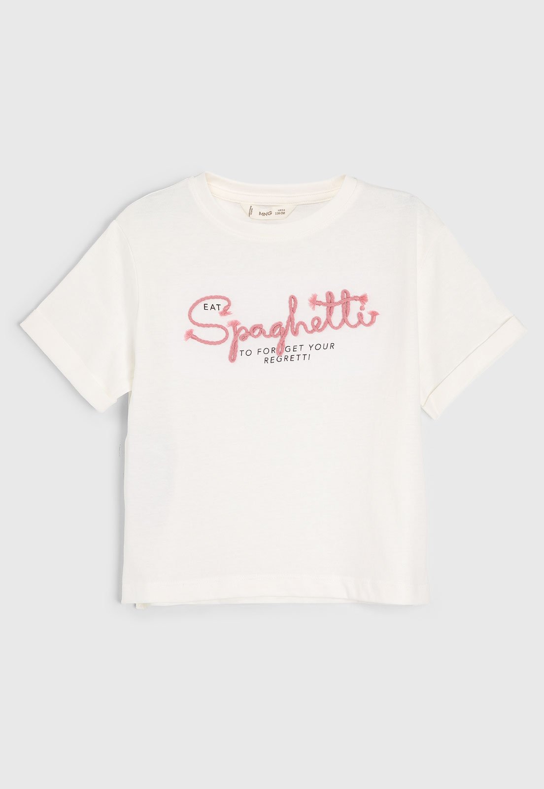Infantil – Camiseta MANGO Spaghetti Off-White